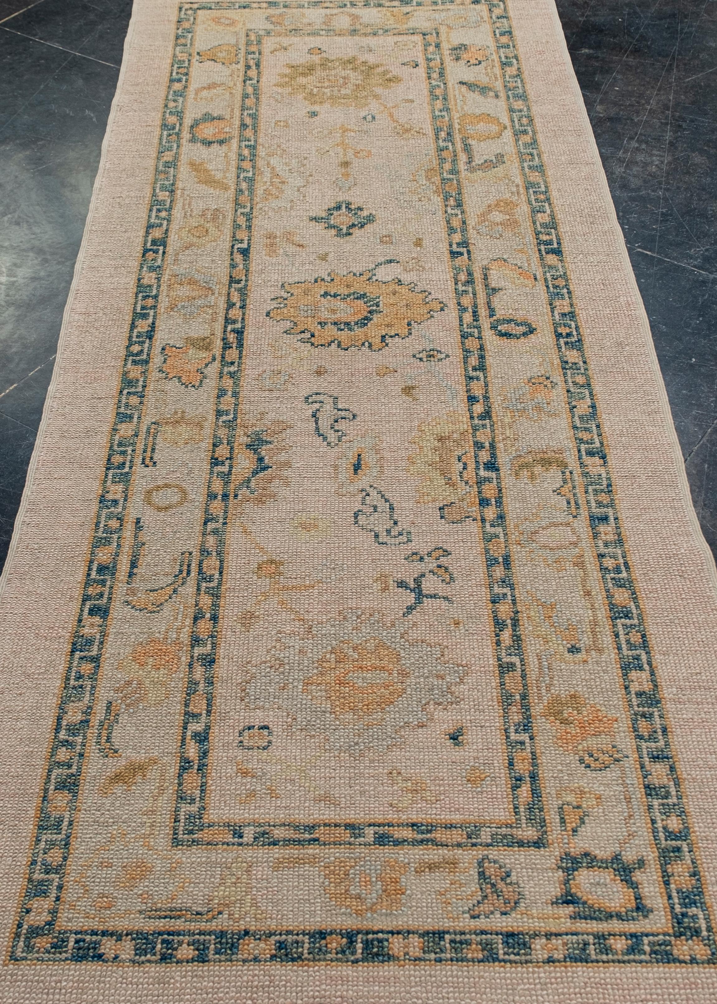 Oushak-Teppich Orientalischer handgeknüpfter türkischer Oushak 3'1