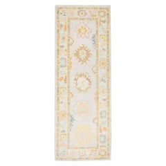 Oushak-Teppich Orientalischer handgeknüpfter türkischer Oushak 3'1" x 8'4" #2523