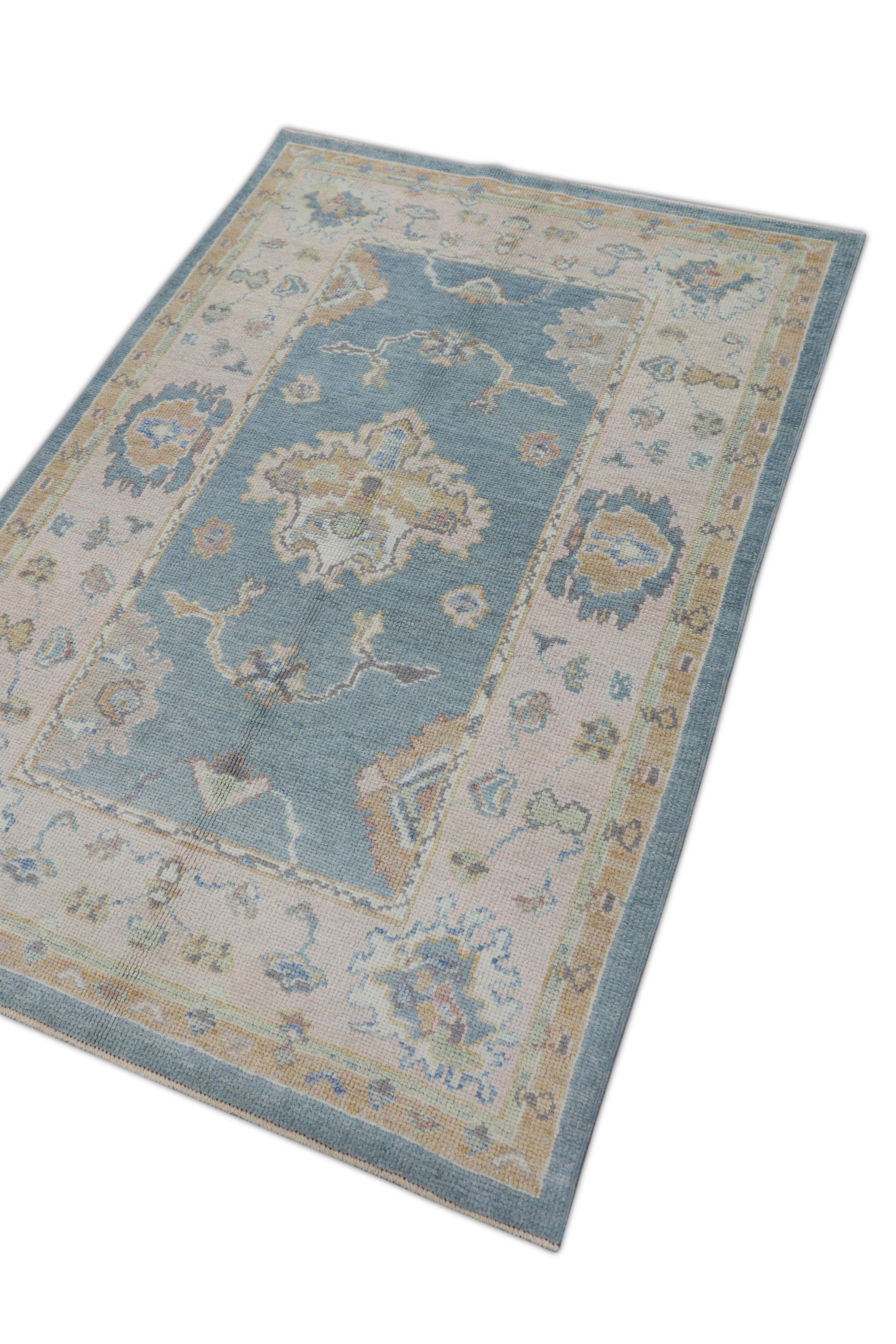 Oushak-Teppich Orientalischer handgeknüpfter türkischer Oushak 3'10