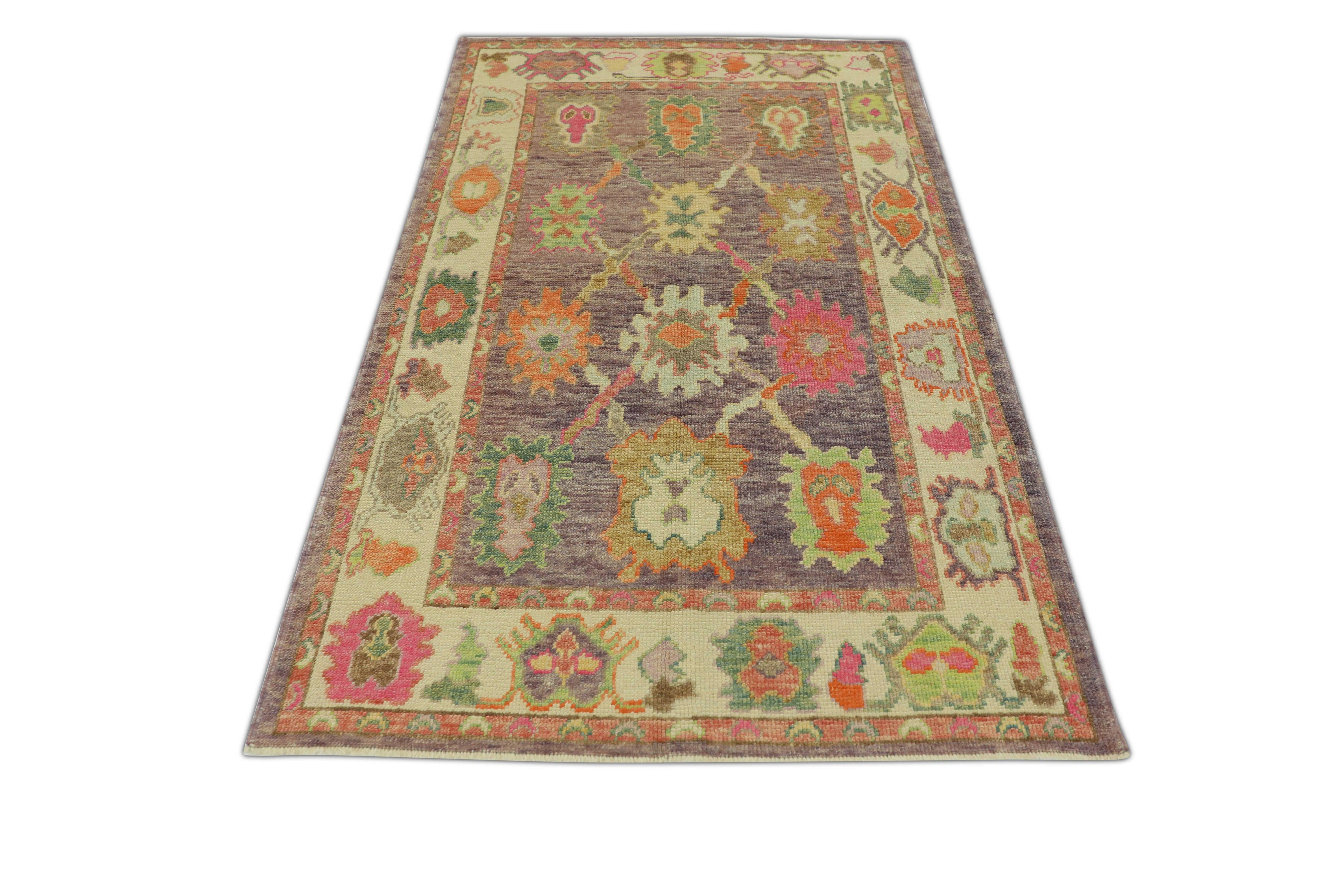 Oushak-Teppich Orientalischer handgeknüpfter türkischer Oushak 3'10