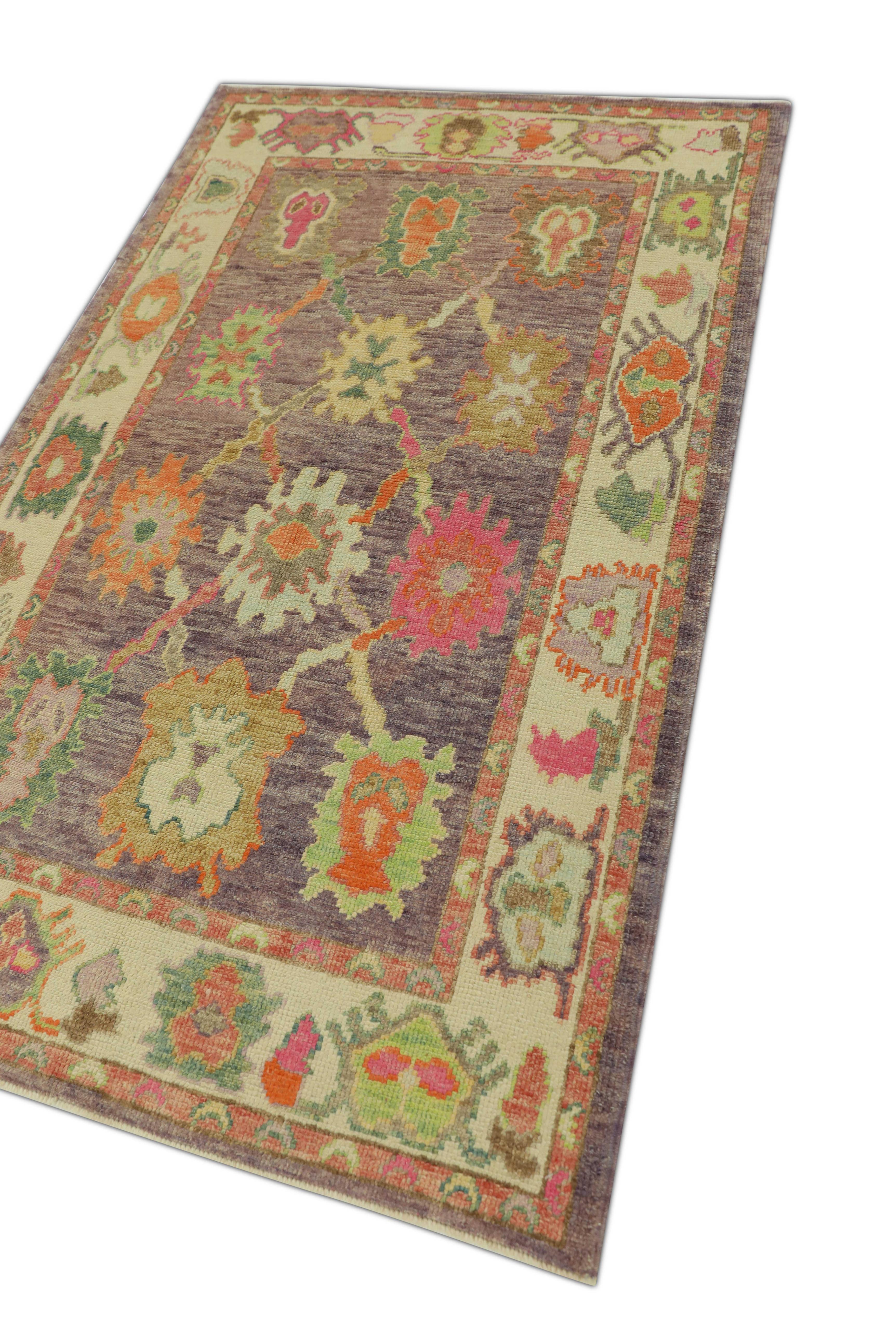 Oushak-Teppich Orientalischer handgeknüpfter türkischer Oushak 3'10