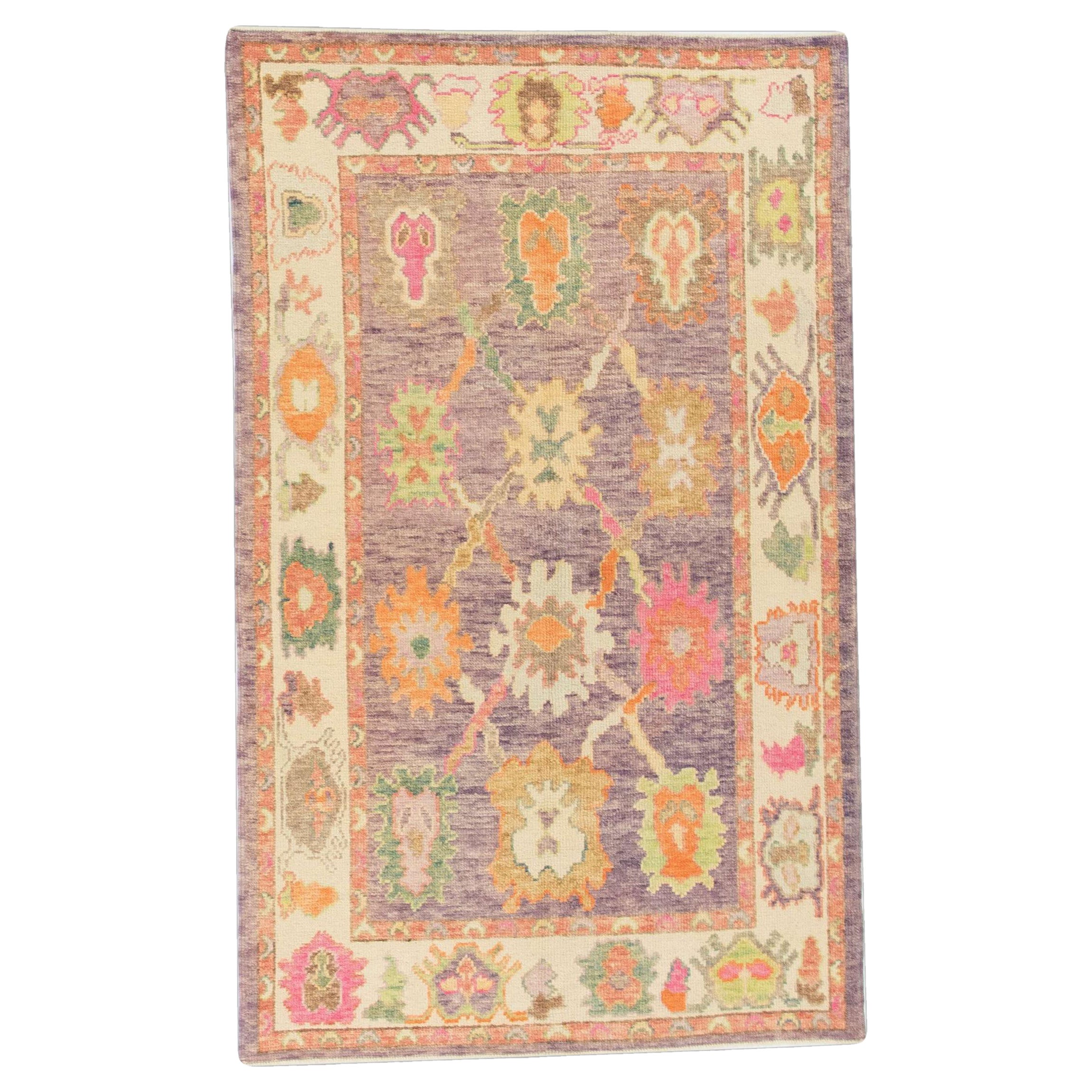 Tappeto Oushak Orientale annodato a mano Turco Oushak 3'10" x 6'3" #316