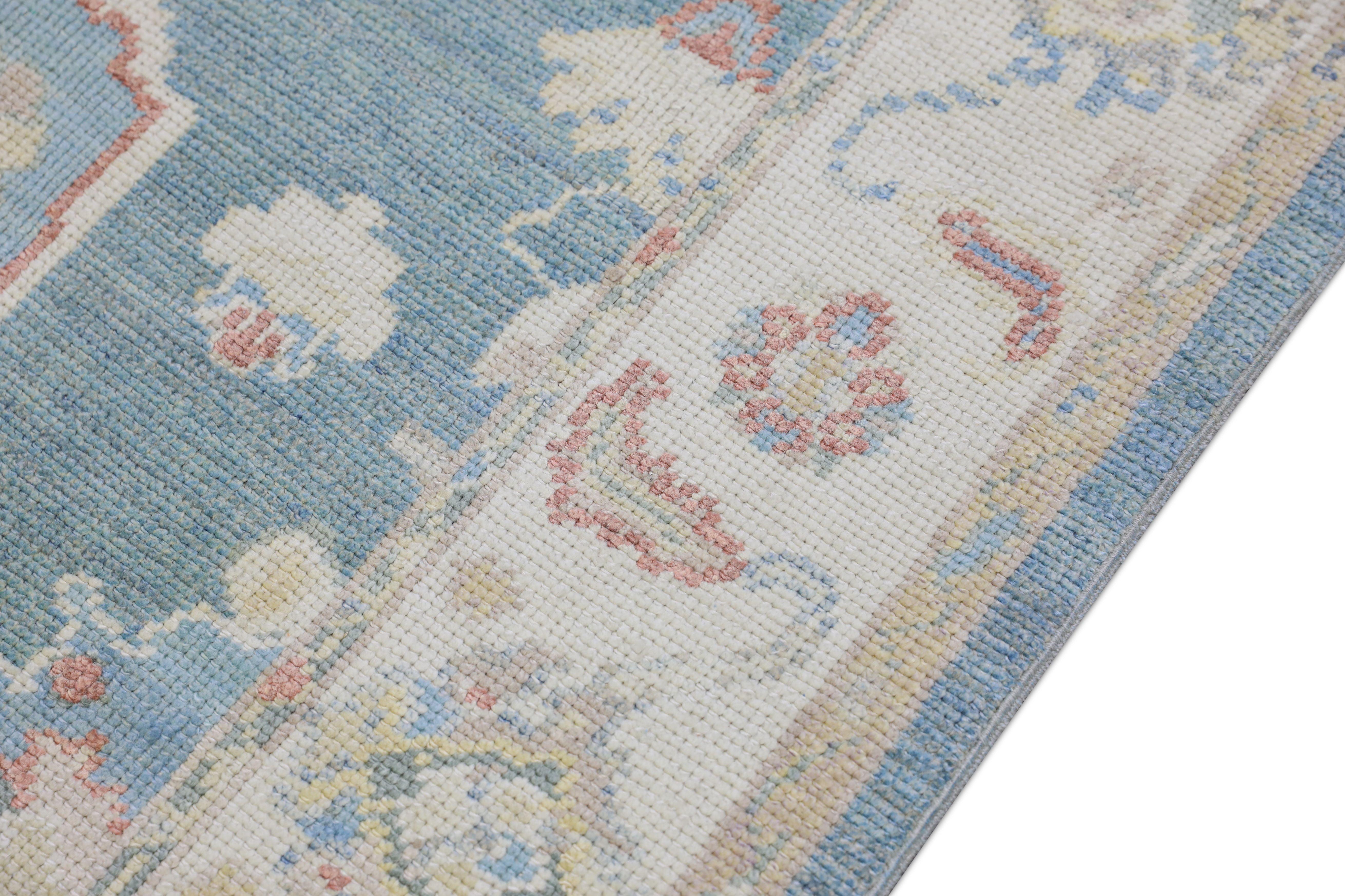 Oushak Rug Oriental Hand Knotted Turkish Oushak 3'11