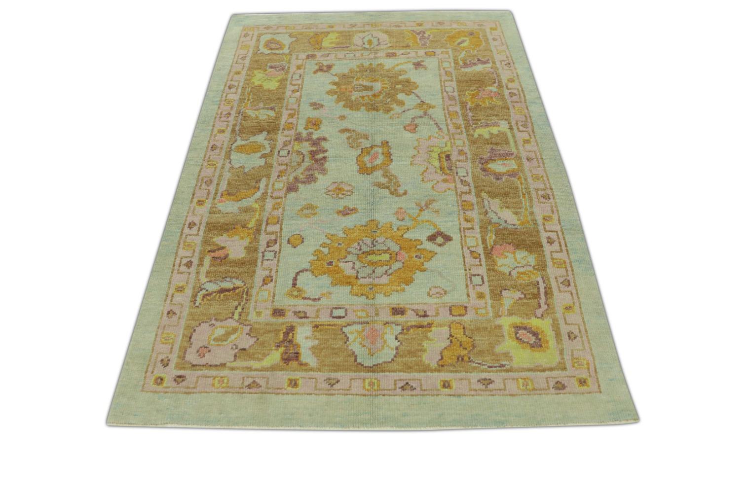 Oushak-Teppich Orientalischer handgeknüpfter türkischer Oushak 3'11