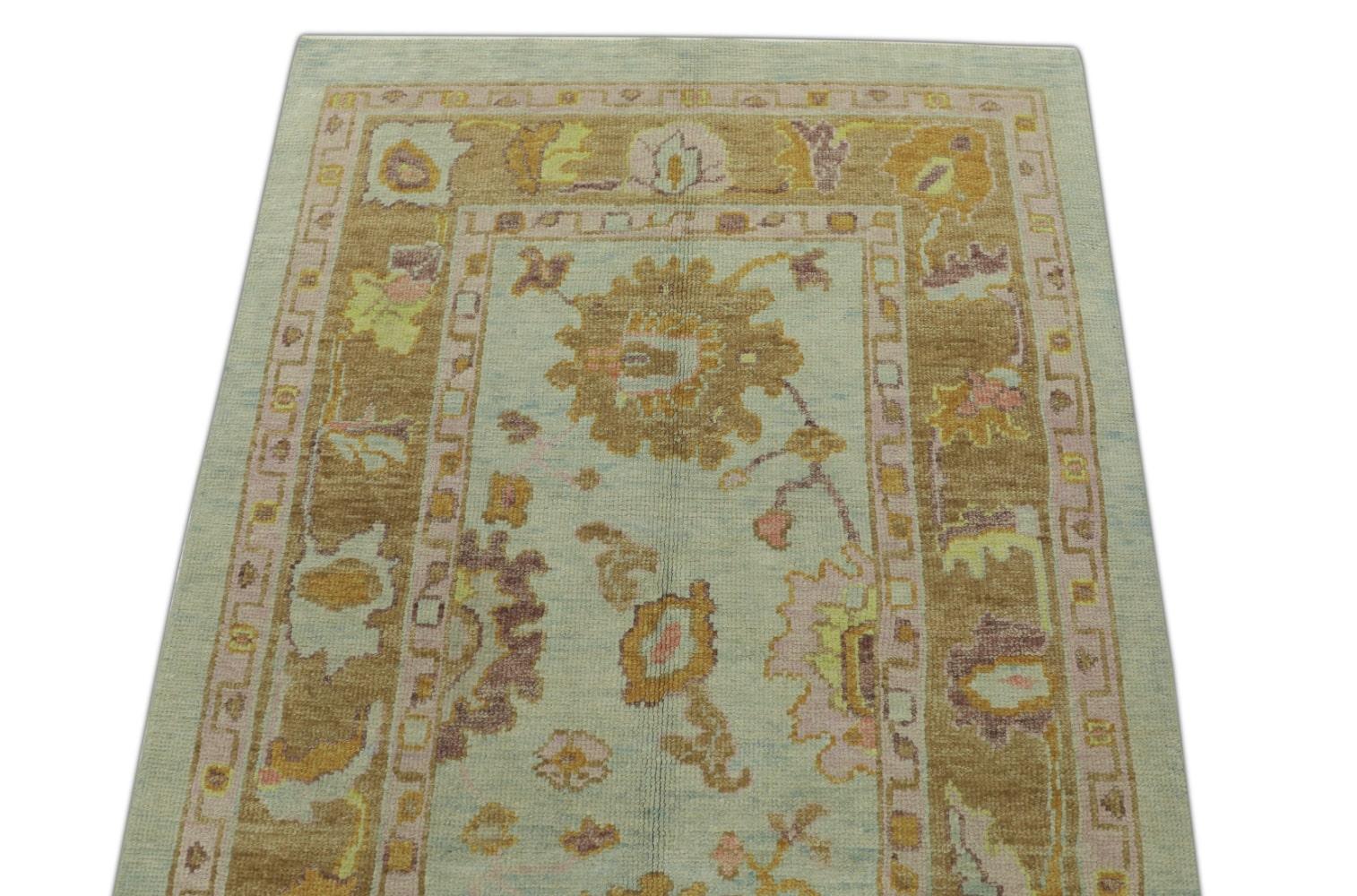 Oushak-Teppich Orientalischer handgeknüpfter türkischer Oushak 3'11