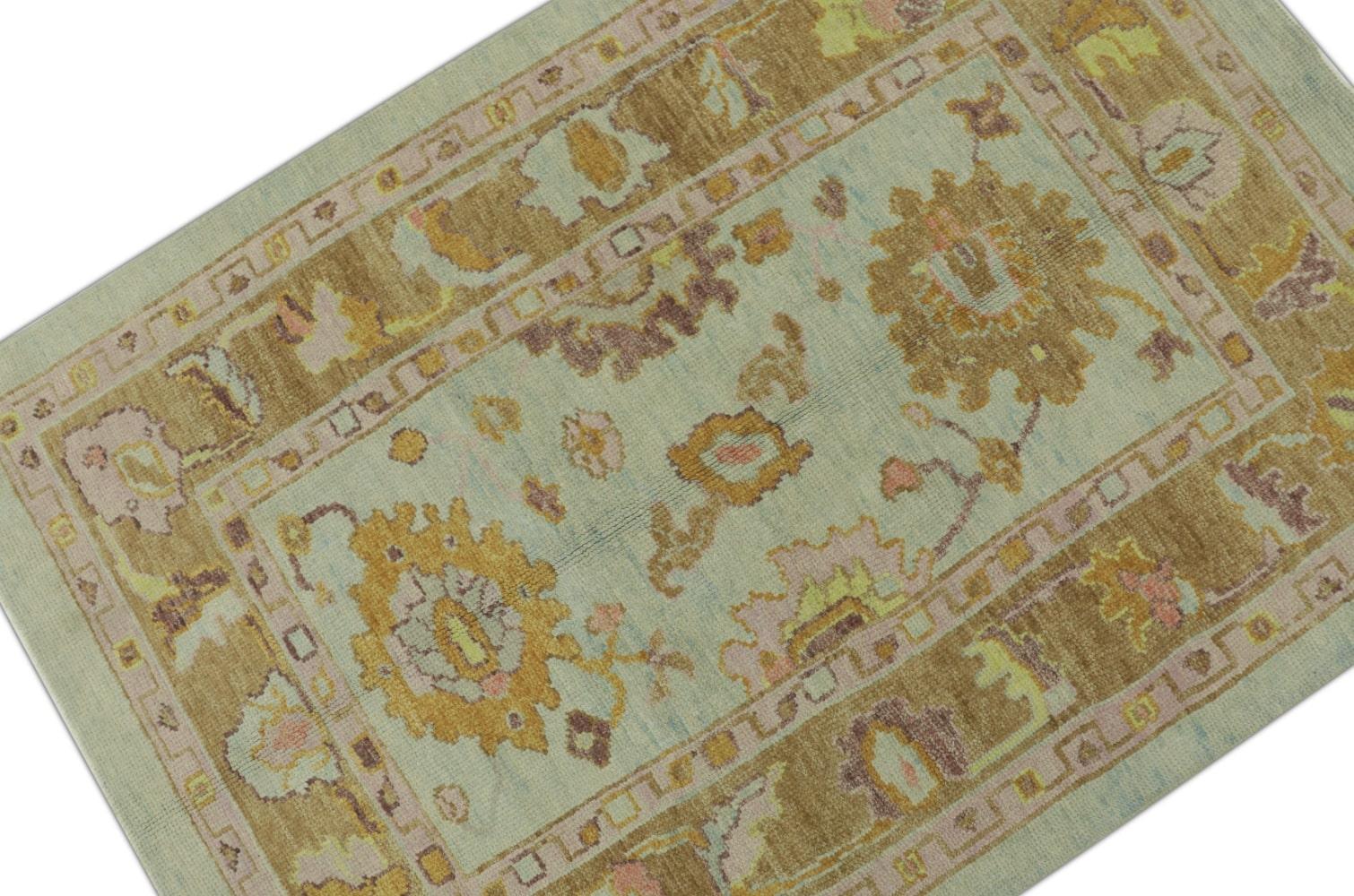 Oushak-Teppich Orientalischer handgeknüpfter türkischer Oushak 3'11
