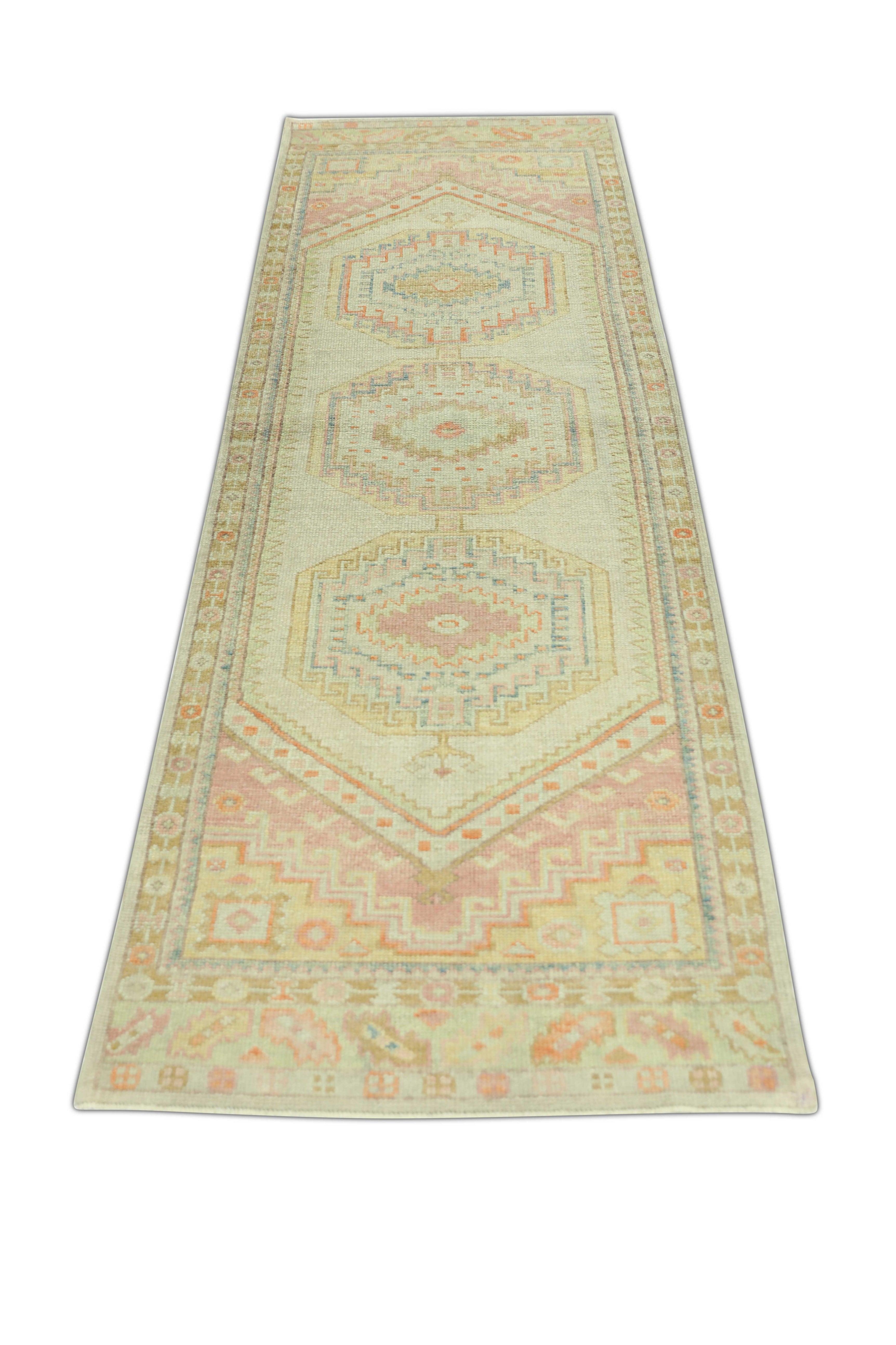 Oushak-Teppich Orientalischer handgeknüpfter türkischer Oushak 3'2