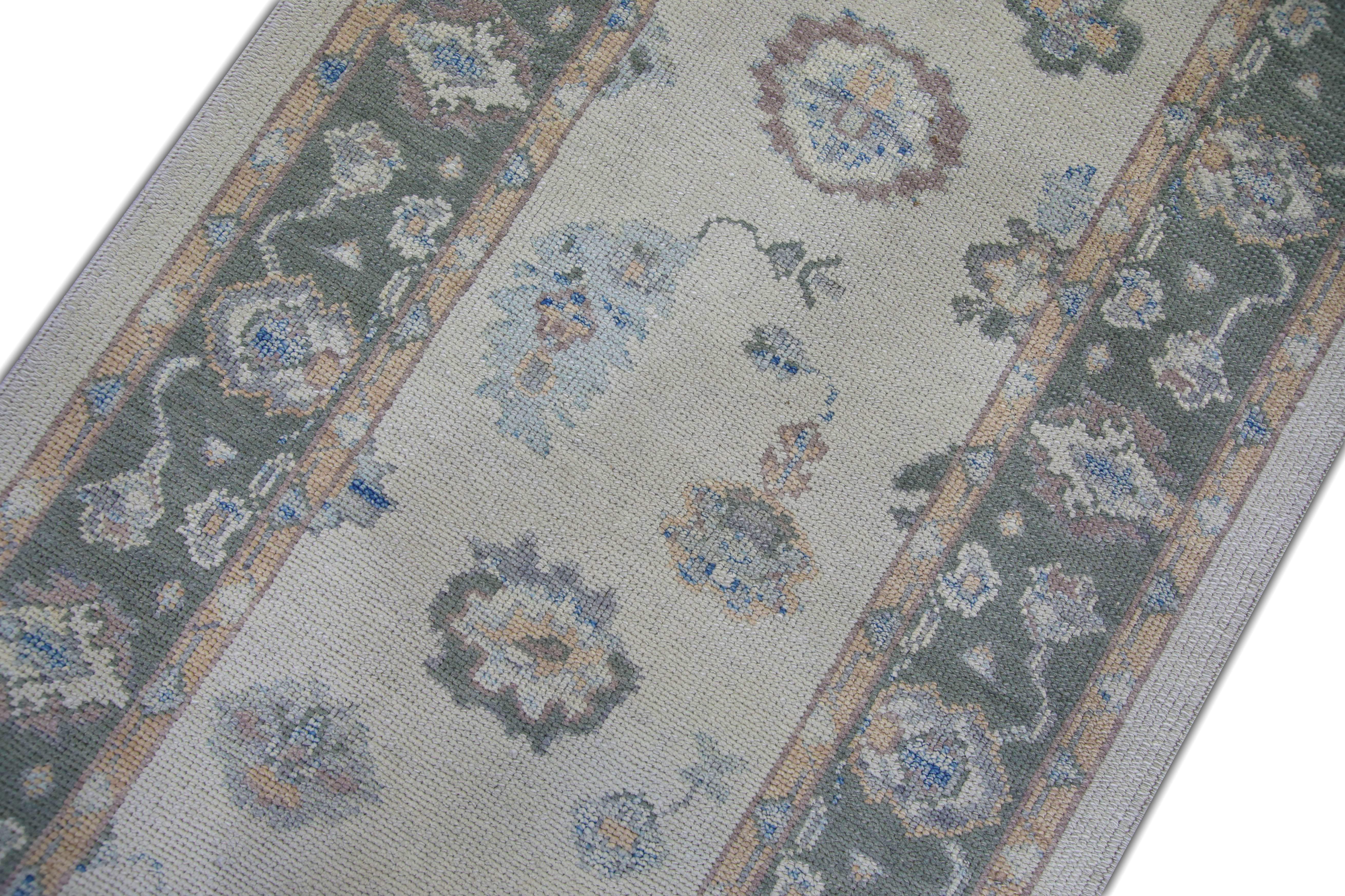 Oushak-Teppich Orientalischer handgeknüpfter türkischer Oushak 3'2' x 12'4