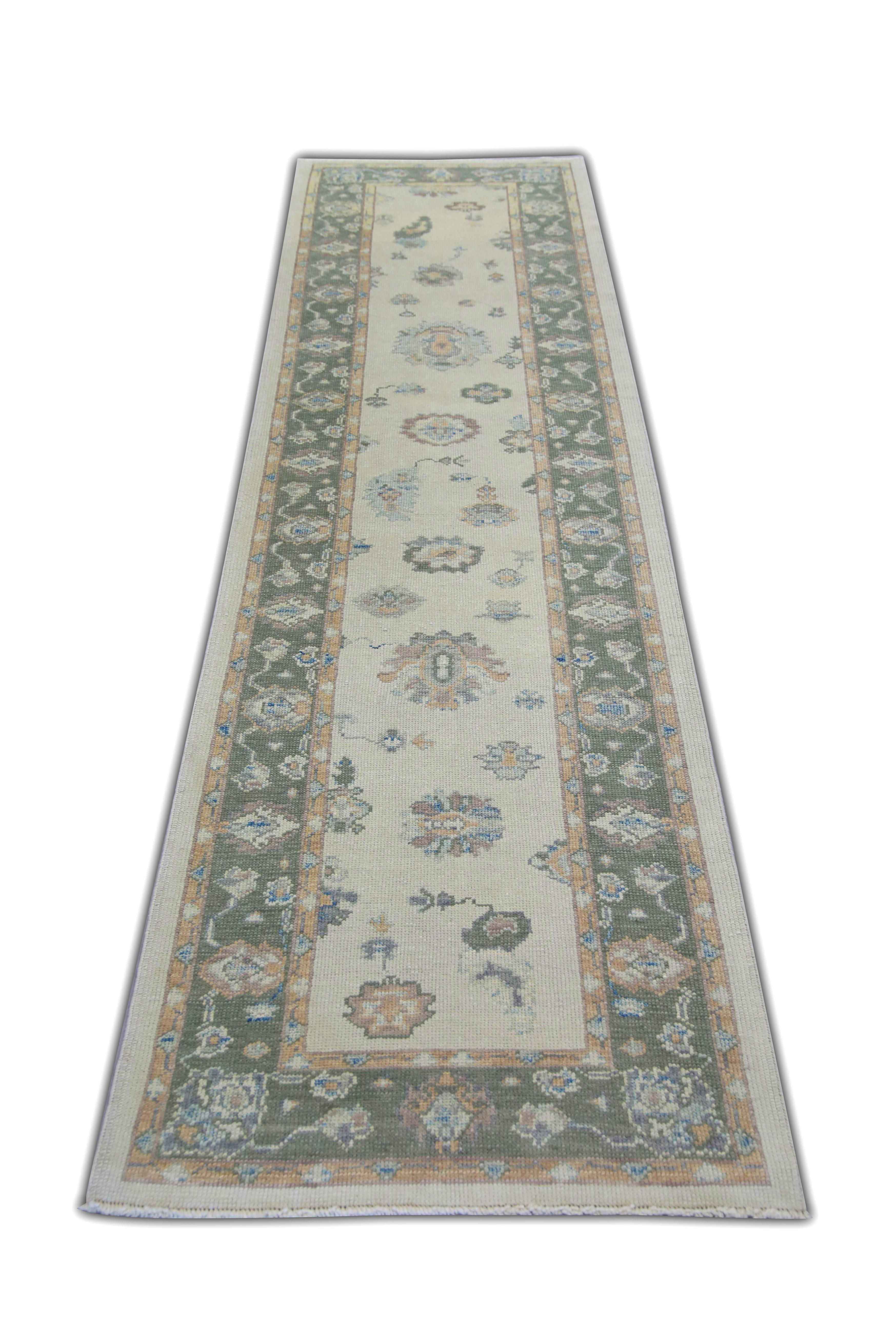 Oushak-Teppich Orientalischer handgeknüpfter türkischer Oushak 3'2' x 12'4