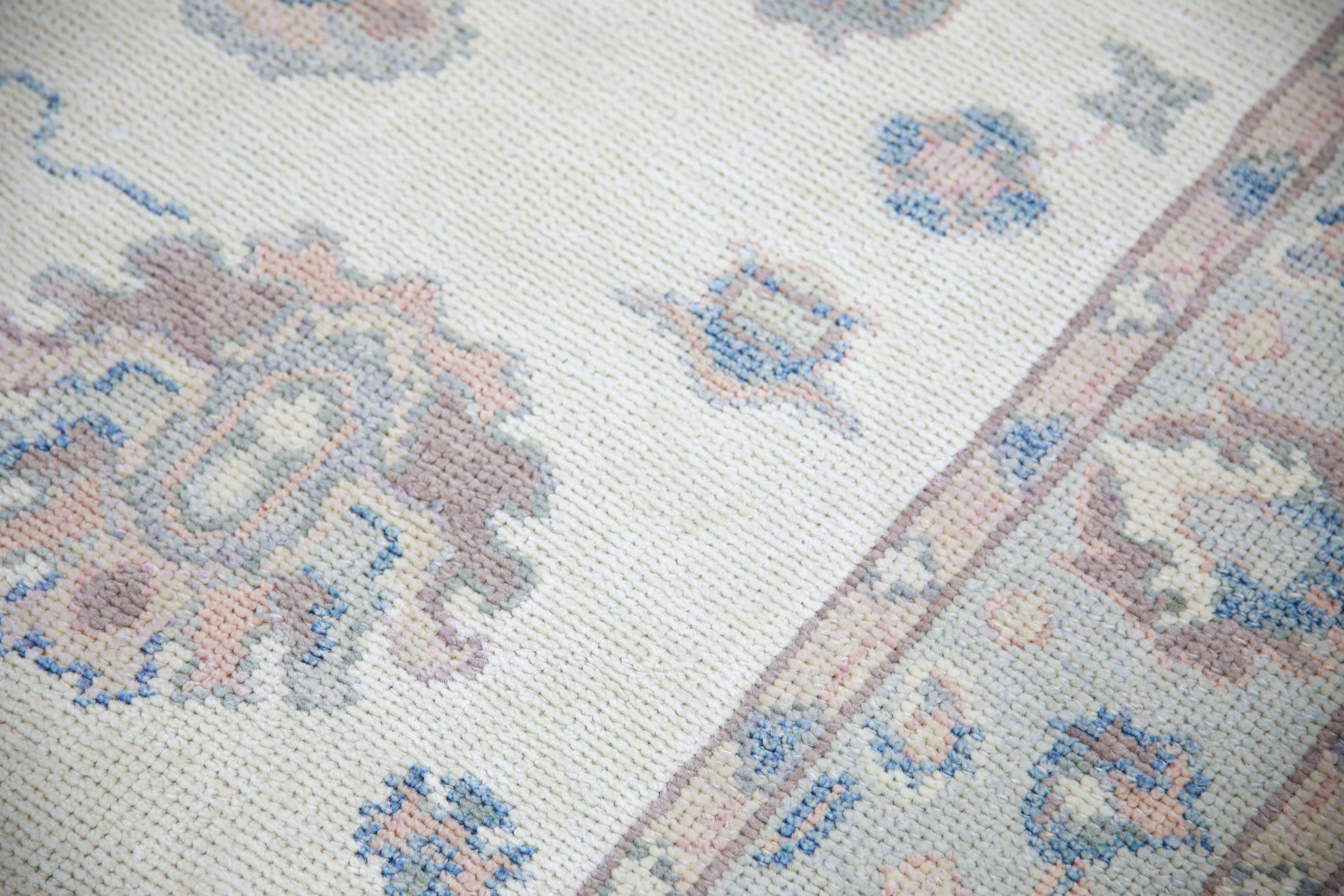 Oushak Rug Oriental Hand Knotted Turkish Oushak 3'2