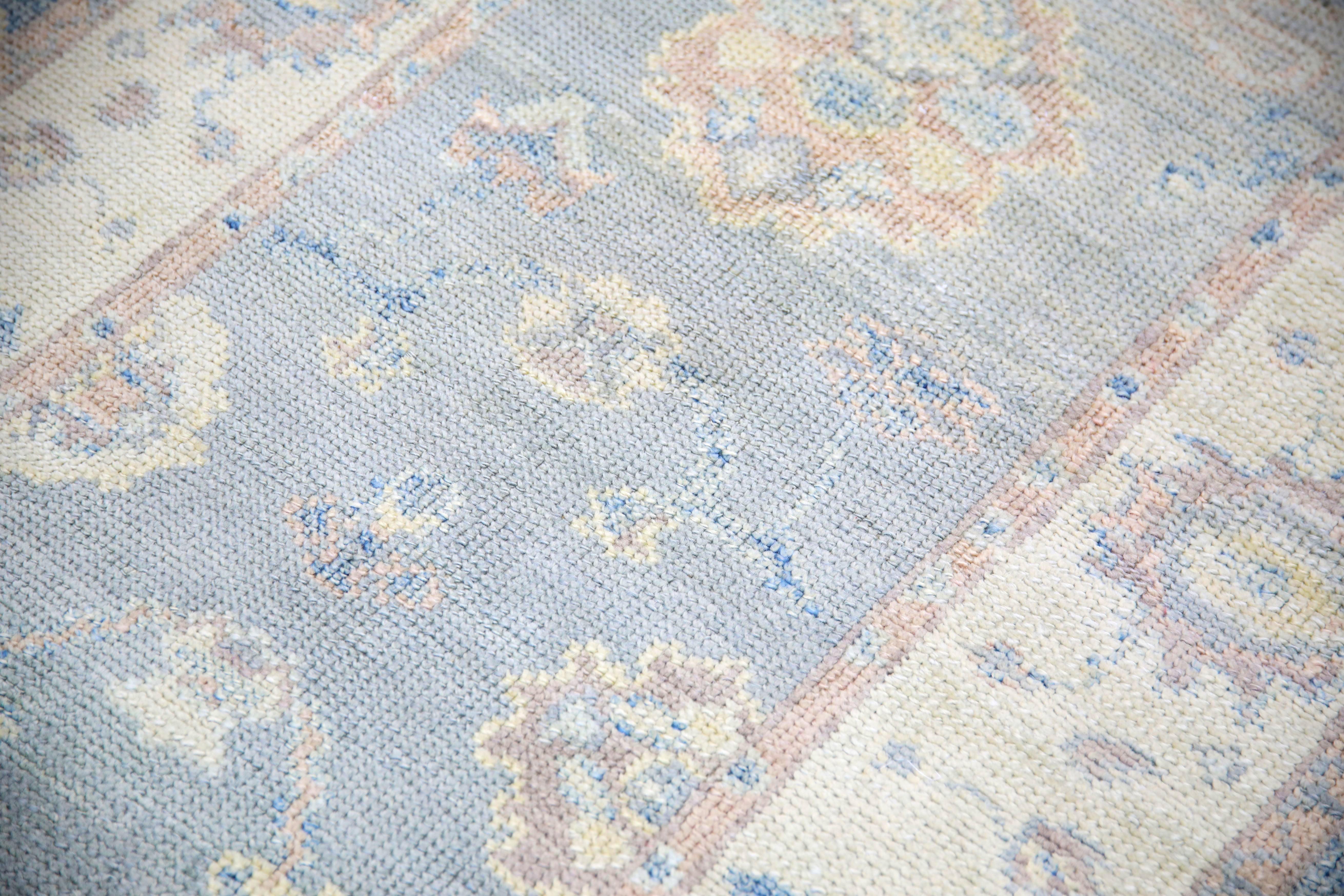 Oushak Rug Oriental Hand Knotted Turkish Oushak 3'2