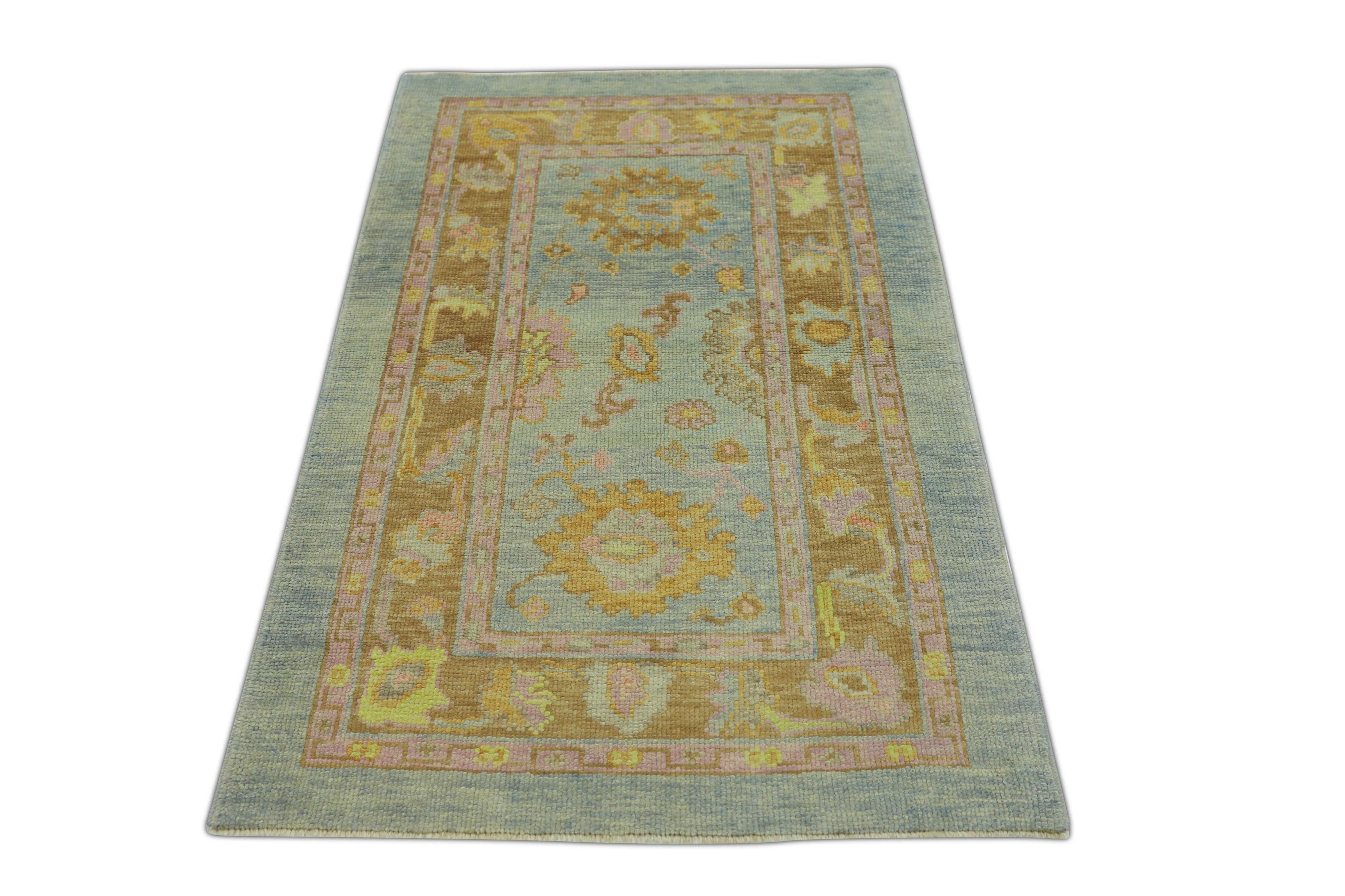 Oushak-Teppich Orientalischer handgeknüpfter türkischer Oushak 3'2