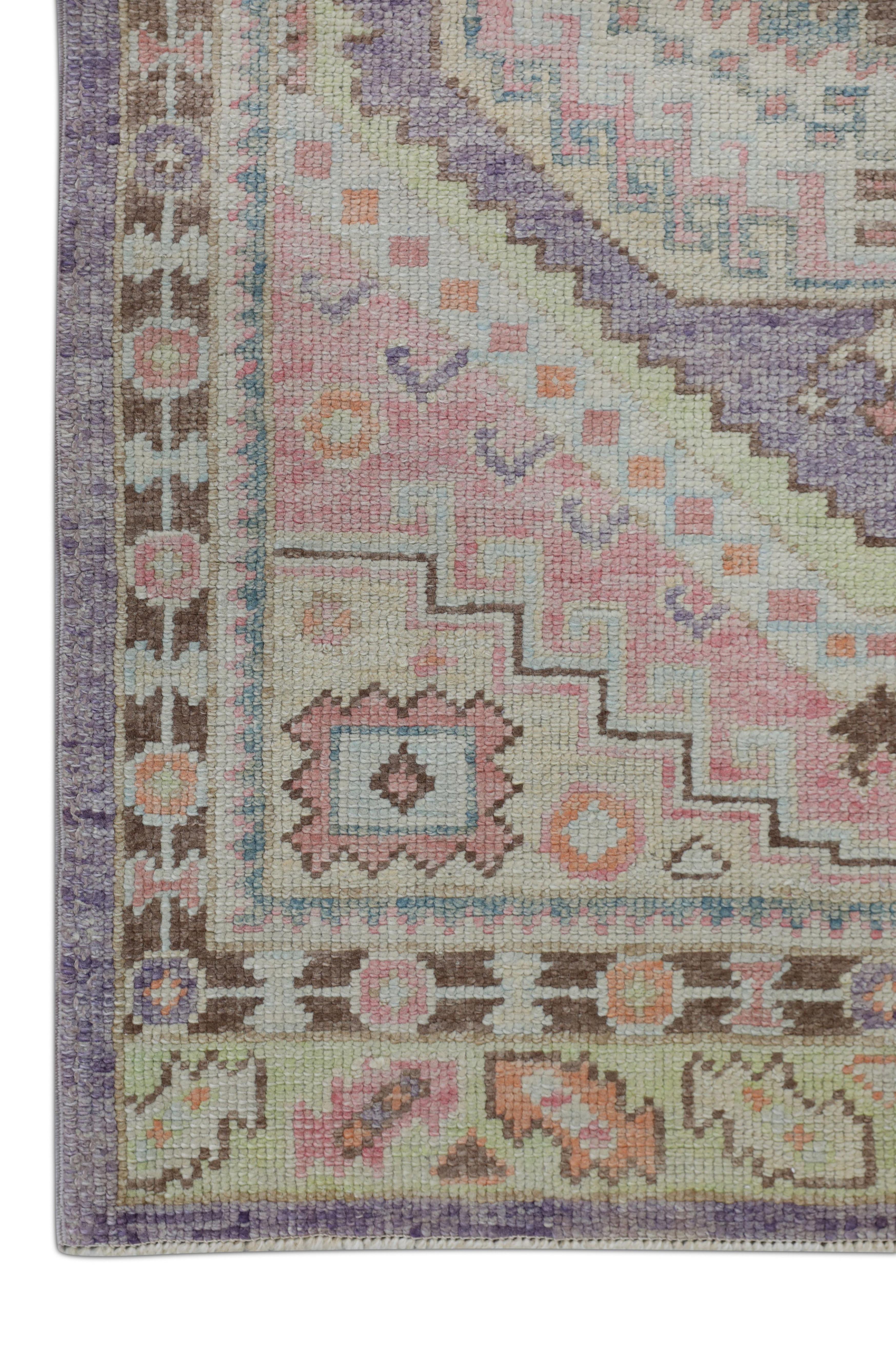 Oushak Rug Oriental Hand Knotted Turkish Oushak 3'2