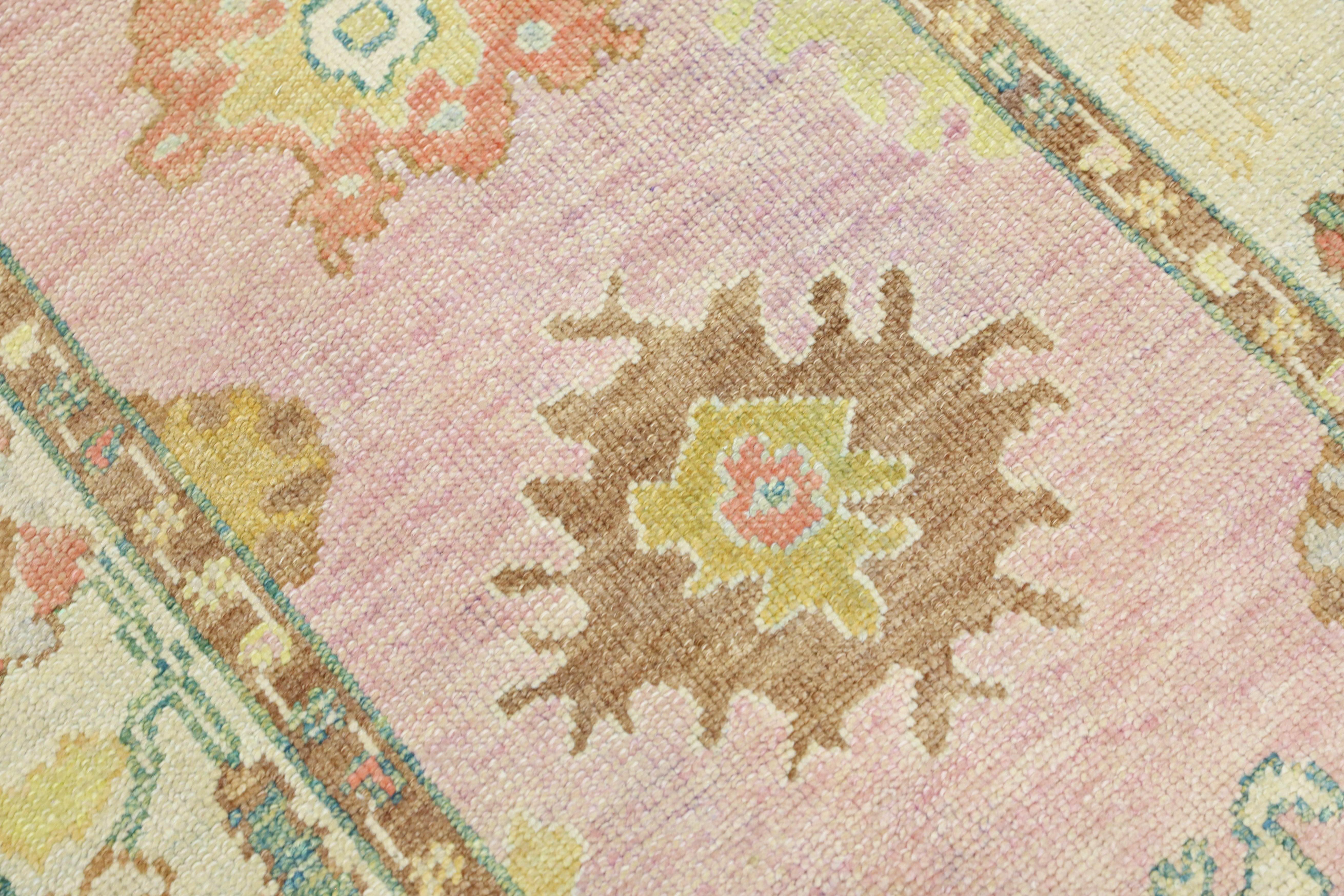 Oushak Rug Oriental Hand Knotted Turkish Oushak 3'2