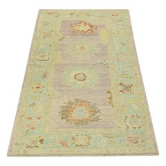 Oushak-Teppich Orientalischer handgeknüpfter türkischer Oushak 3'2" x 6'8" #689