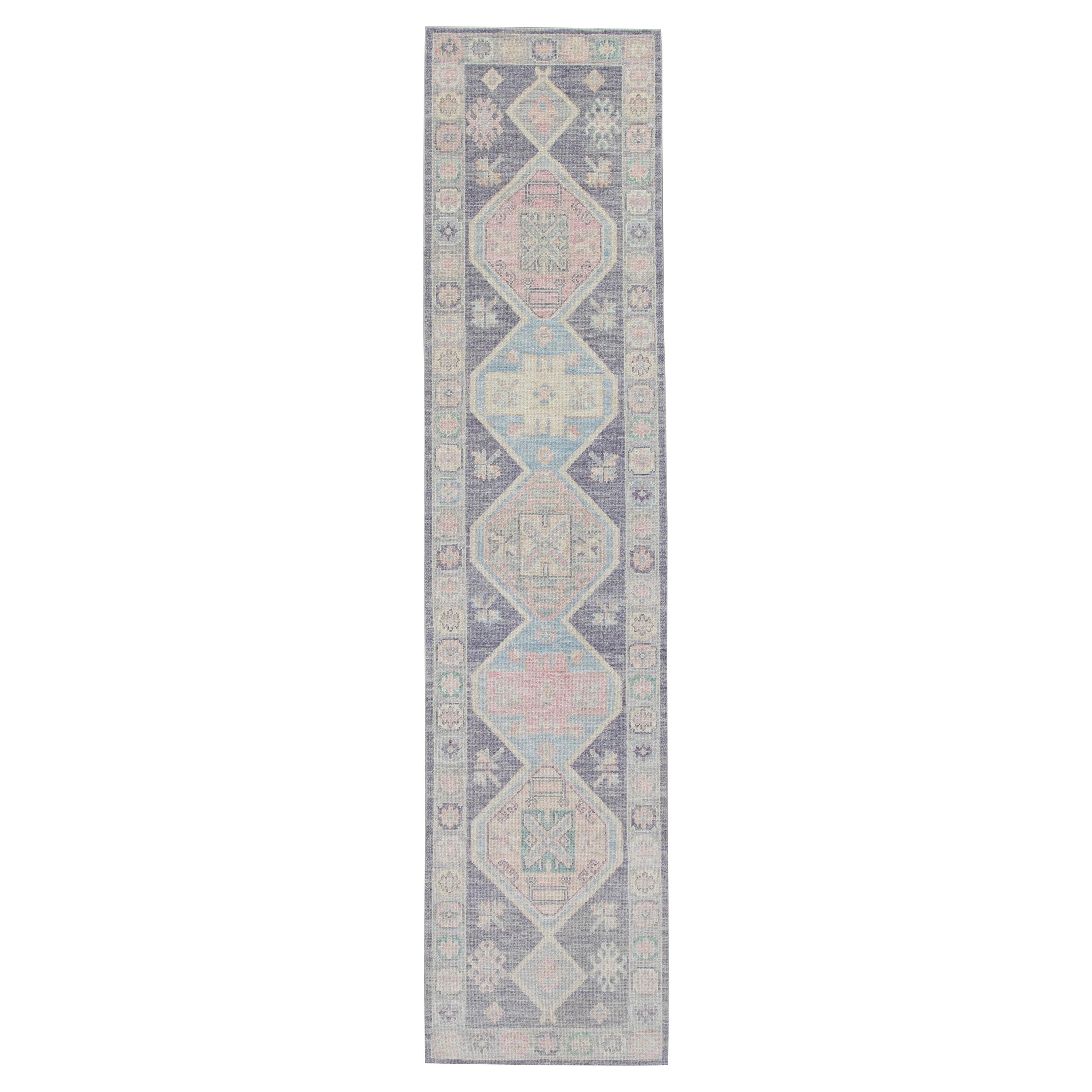 Oushak-Teppich Orientalischer handgeknüpfter türkischer Oushak 3'3" x 12'11" #4228