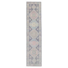 Oushak-Teppich Orientalischer handgeknüpfter türkischer Oushak 3'3" x 12'11" #4228