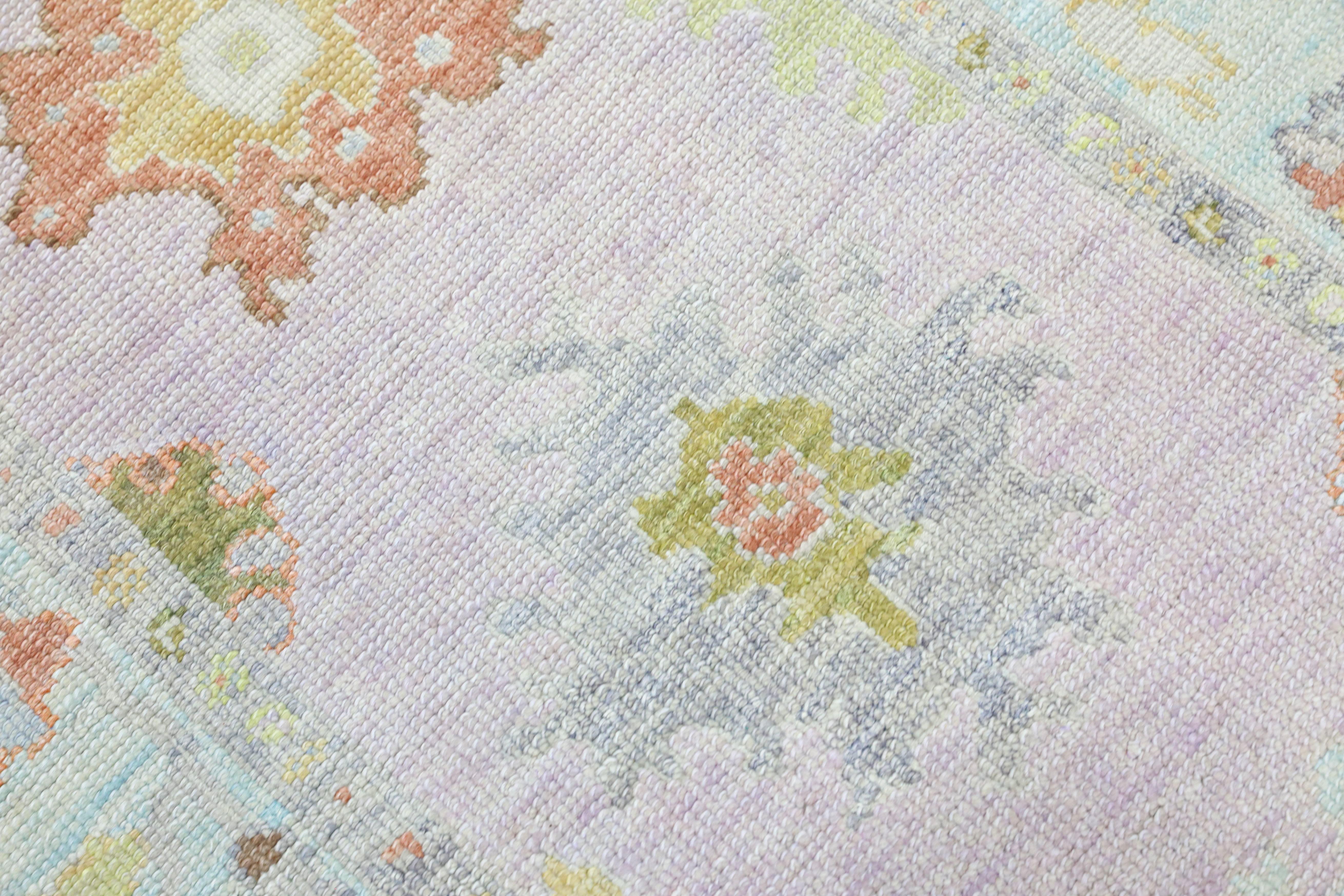 Oushak Rug Oriental Hand Knotted Turkish Oushak 3'3