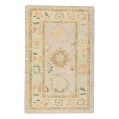 Oushak-Teppich Orientalischer handgeknüpfter türkischer Oushak 3'4" x 5'1" #891"