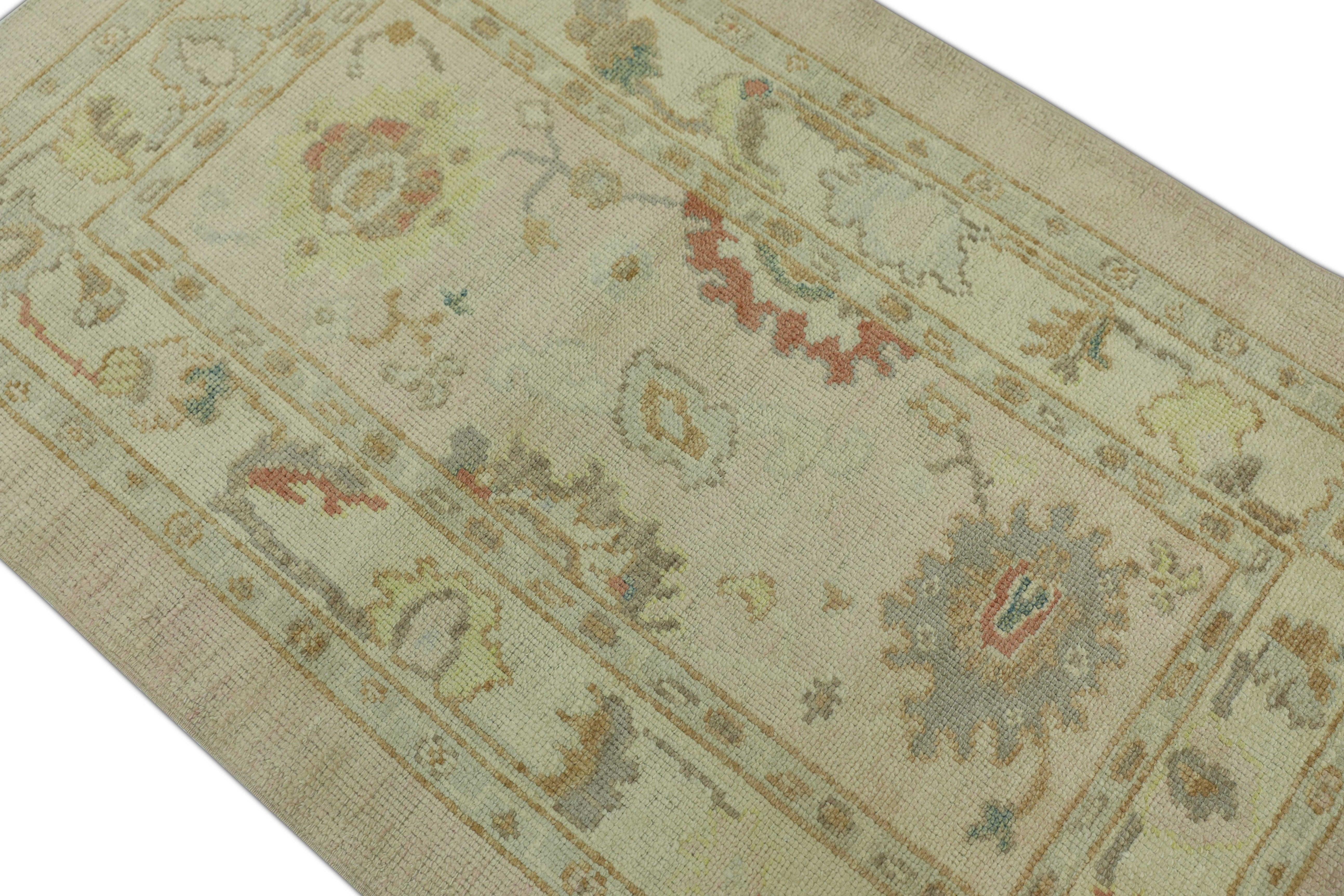 Oushak Rugs Orientale Annodato a Mano Turco Oushak 3'6