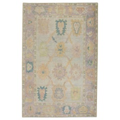 Oushak-Teppich Orientalischer handgeknüpfter türkischer Oushak 3'9" x 5'11" #6064