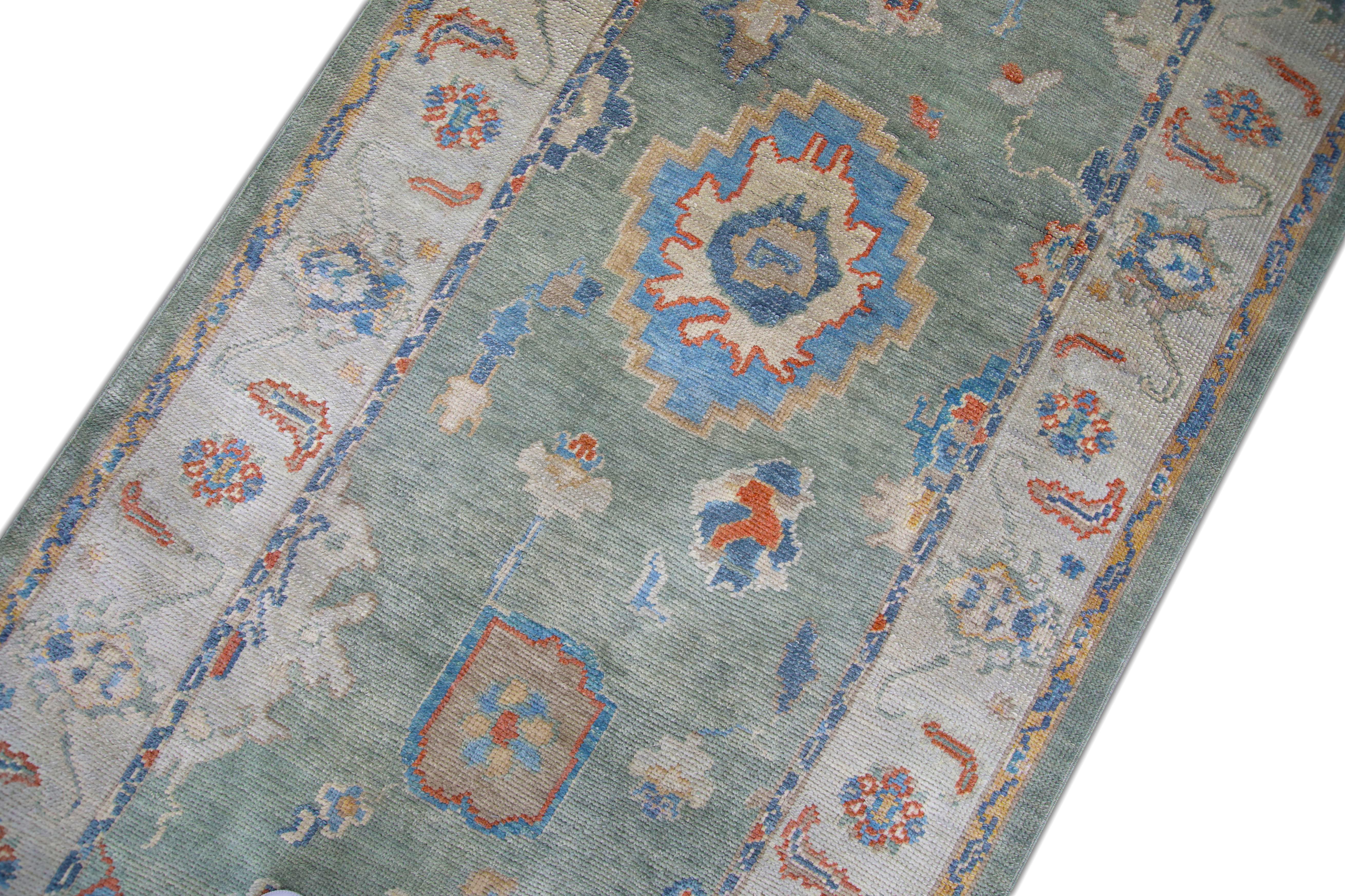 Oushak-Teppich Orientalischer handgeknüpfter türkischer Oushak 4' x 12'8