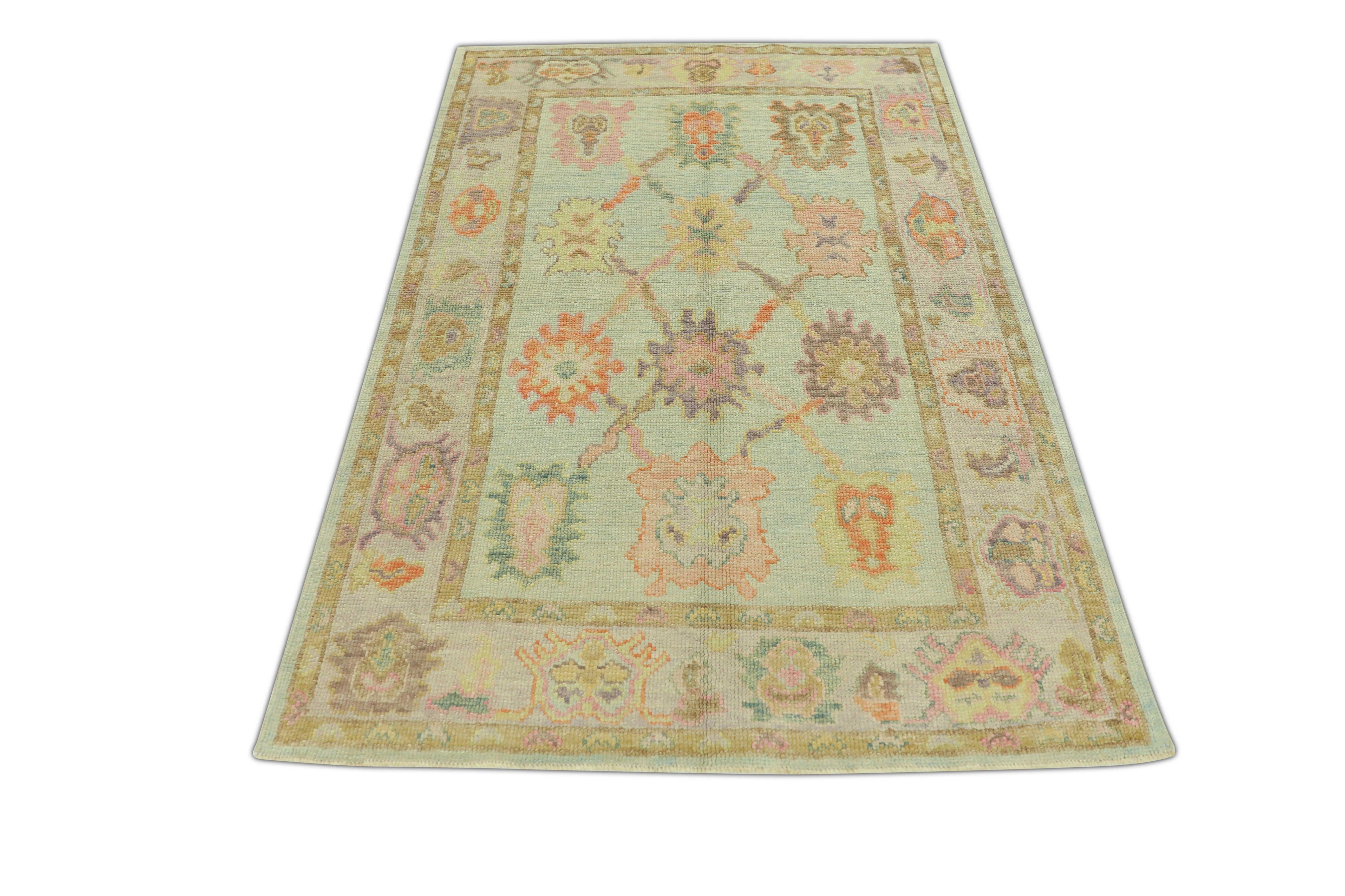Oushak-Teppich Orientalischer handgeknüpfter türkischer Oushak 4' x 5'10