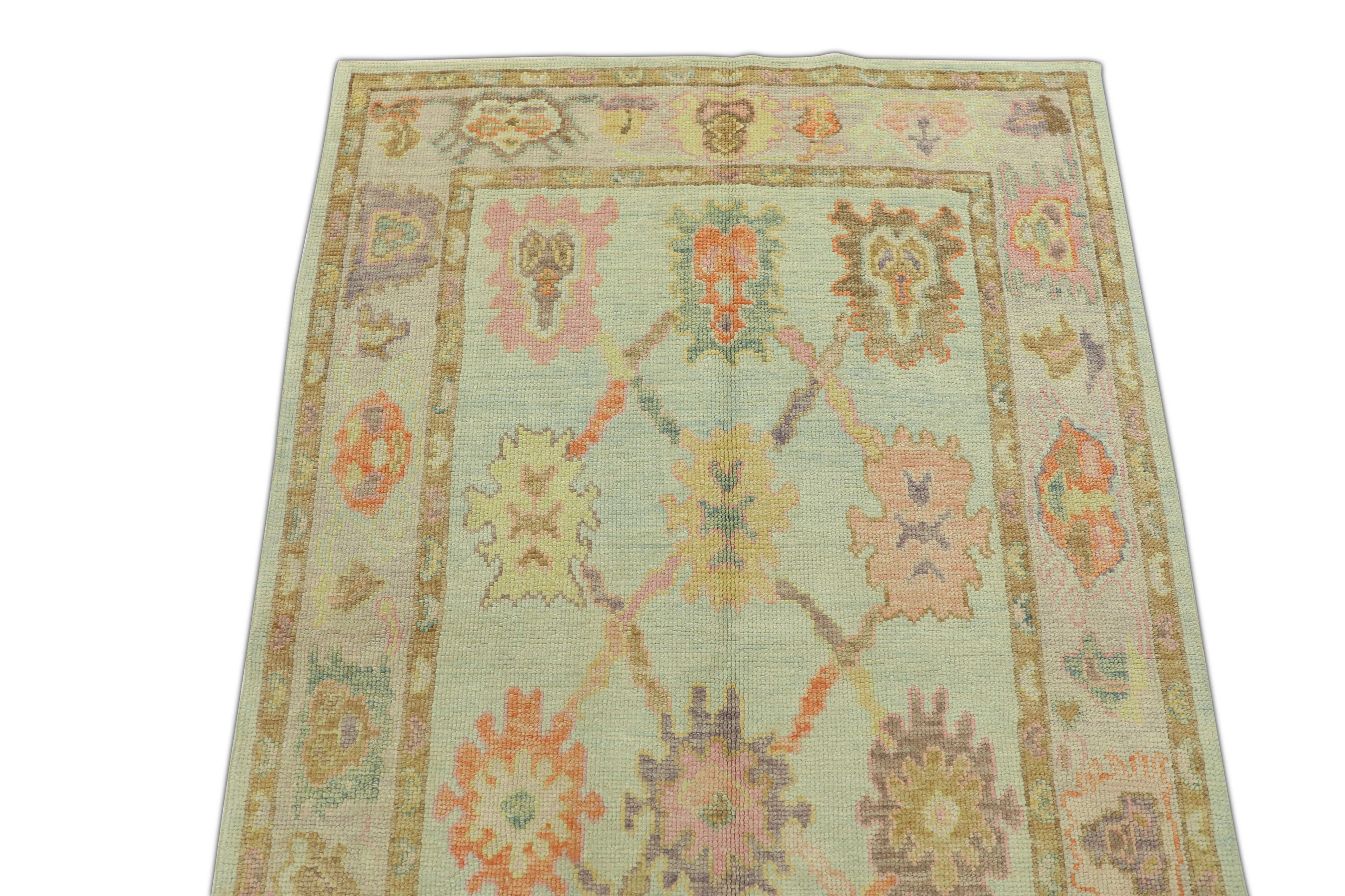 Oushak-Teppich Orientalischer handgeknüpfter türkischer Oushak 4' x 5'10