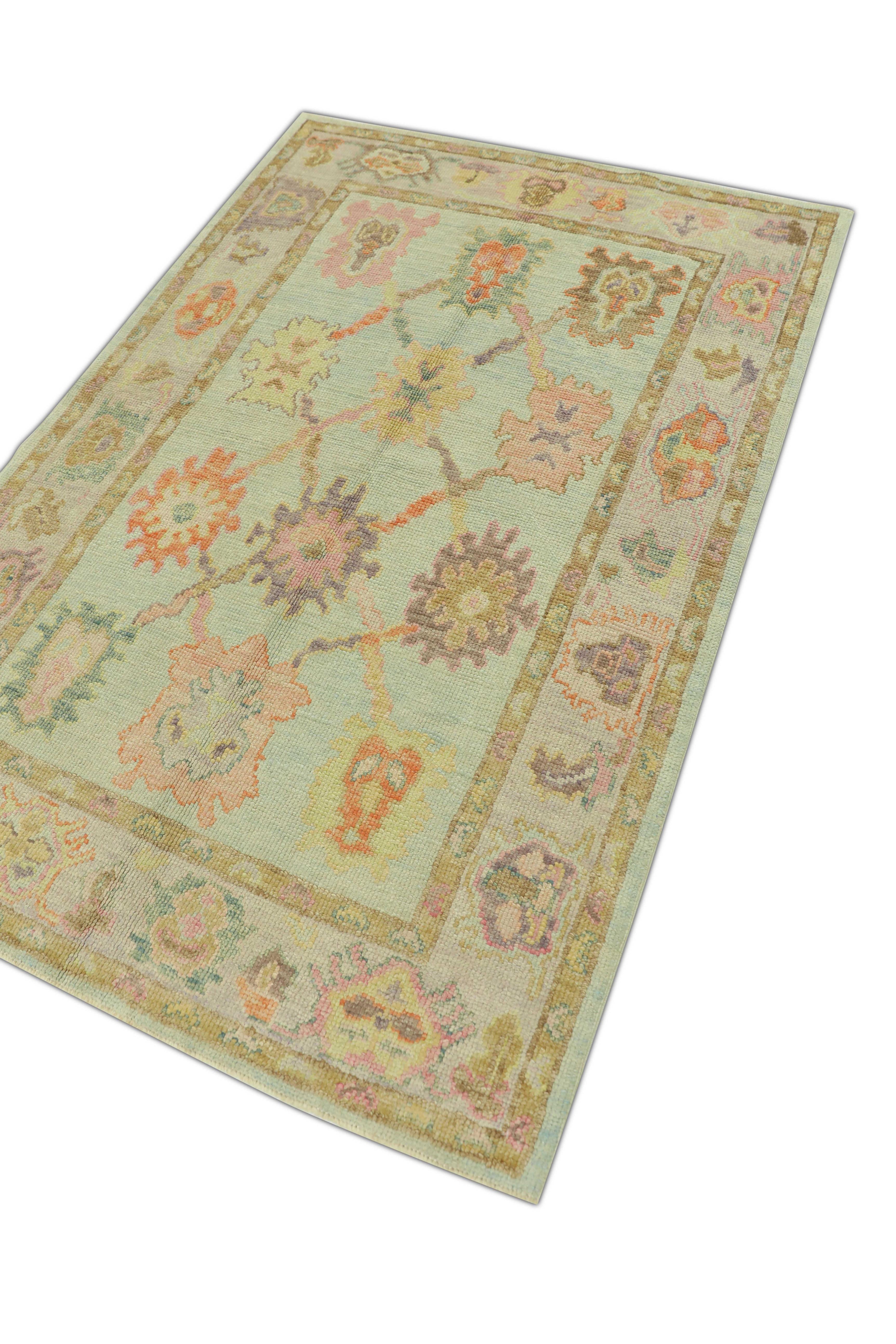 Oushak-Teppich Orientalischer handgeknüpfter türkischer Oushak 4' x 5'10
