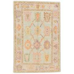 Oushak-Teppich Orientalischer handgeknüpfter türkischer Oushak 4' x 5'10" #279