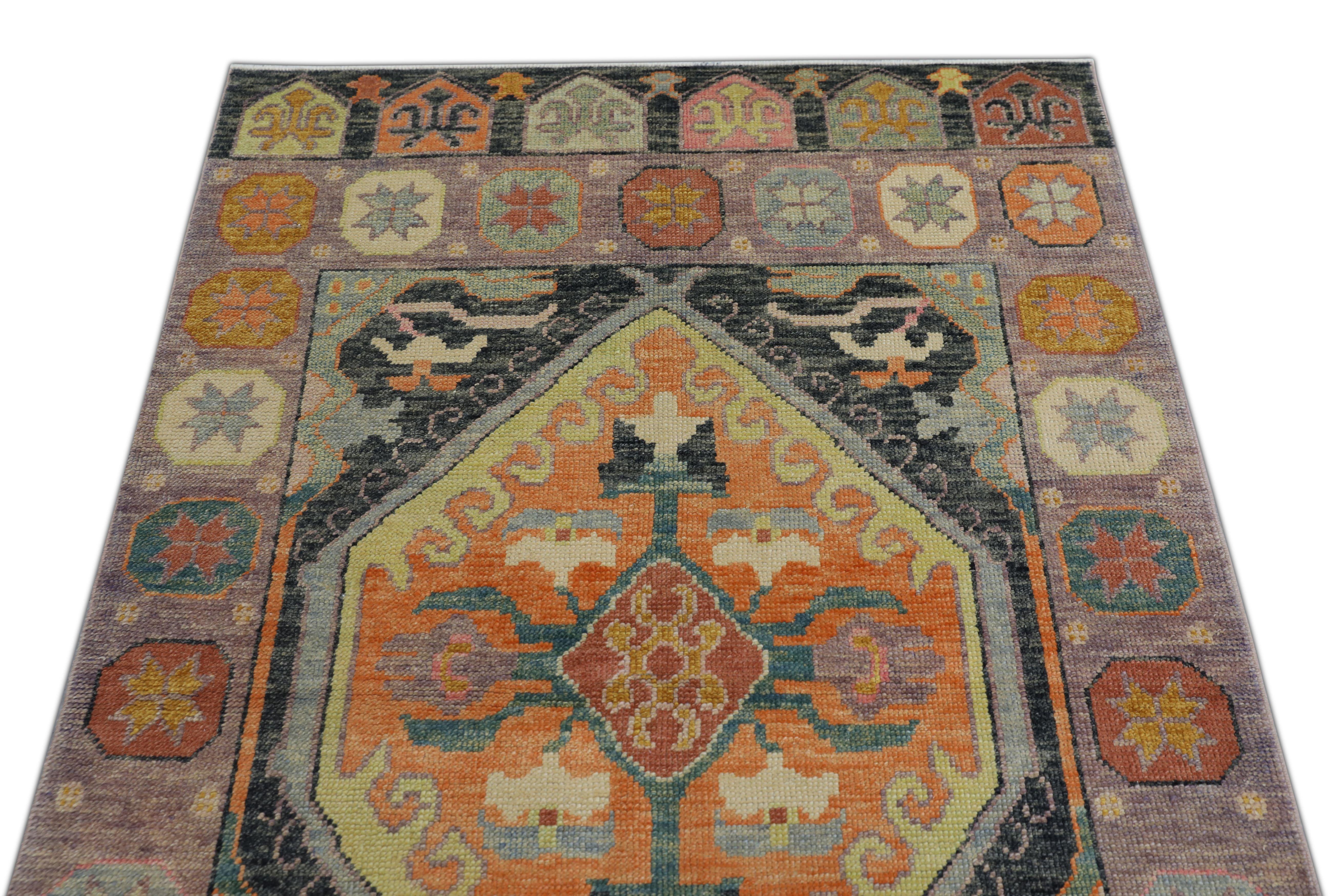 Oushak-Teppich Orientalischer handgeknüpfter türkischer Oushak 4' x 5'11