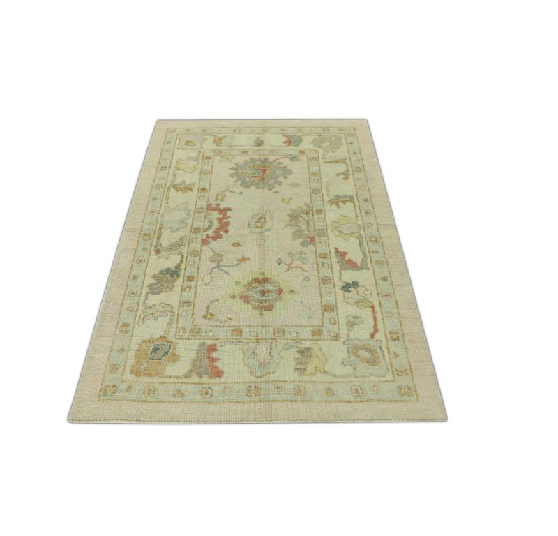Oushak-Teppich Orientalischer handgeknüpfter türkischer Oushak 4' x 5'6