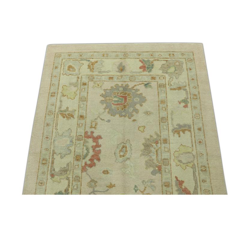 Oushak-Teppich Orientalischer handgeknüpfter türkischer Oushak 4' x 5'6