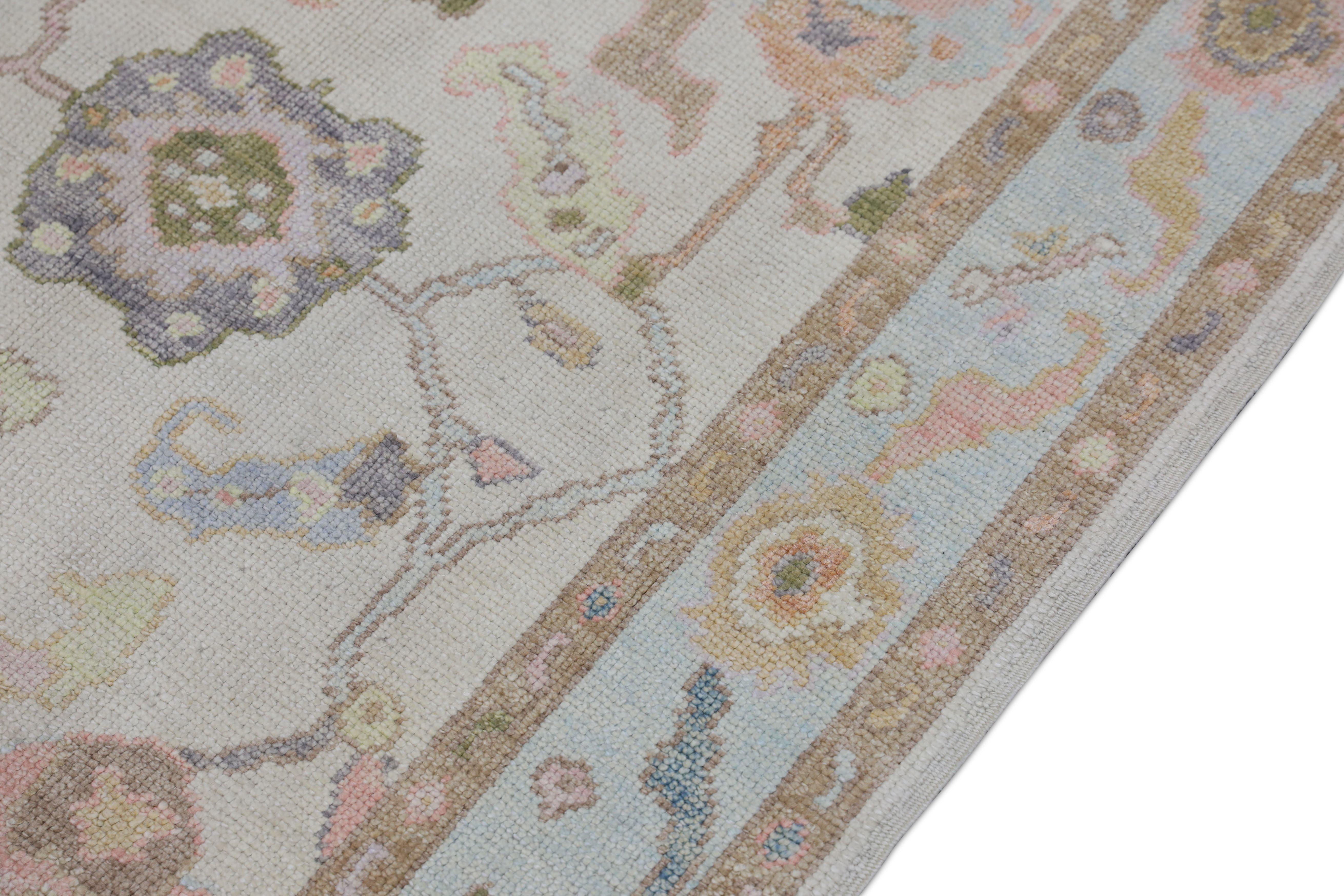 Tappeto Oushak Orientale annodato a mano Turco Oushak 4' x 6'2