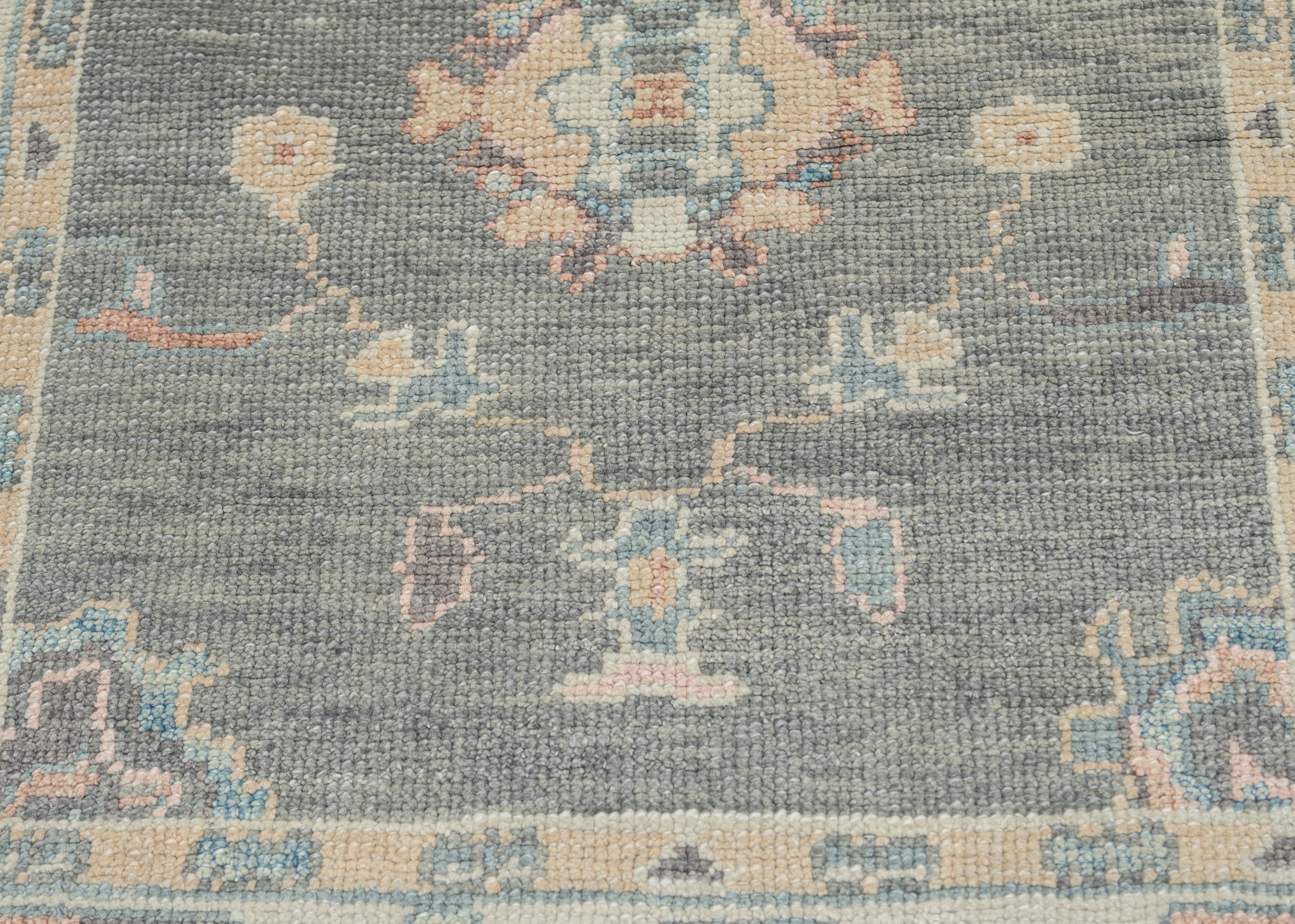 Oushak-Teppich Orientalischer handgeknüpfter türkischer Oushak-Teppich 4' x 8' #2339 (Handgeknüpft) im Angebot