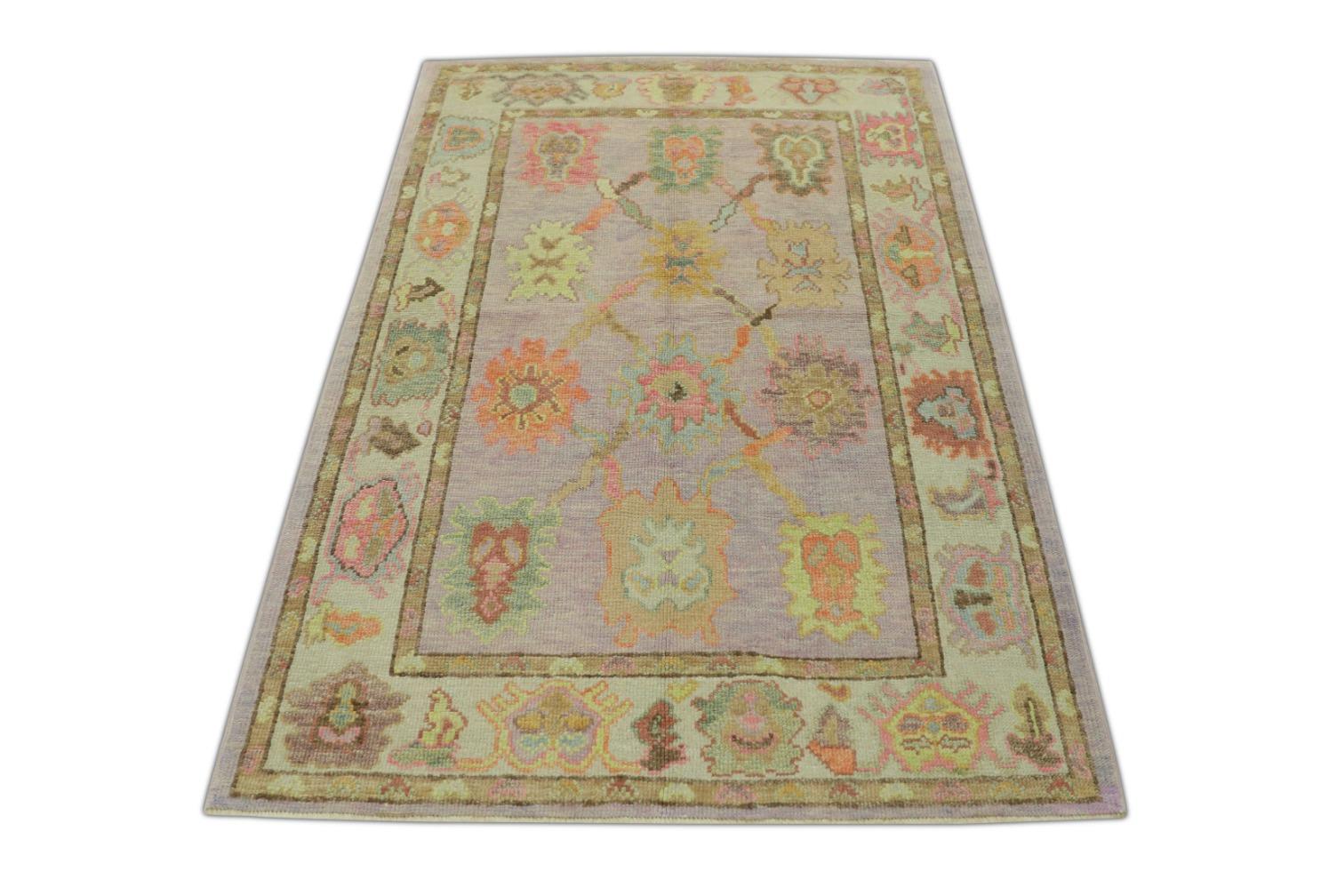Oushak-Teppich Orientalischer handgeknüpfter türkischer Oushak 4'1