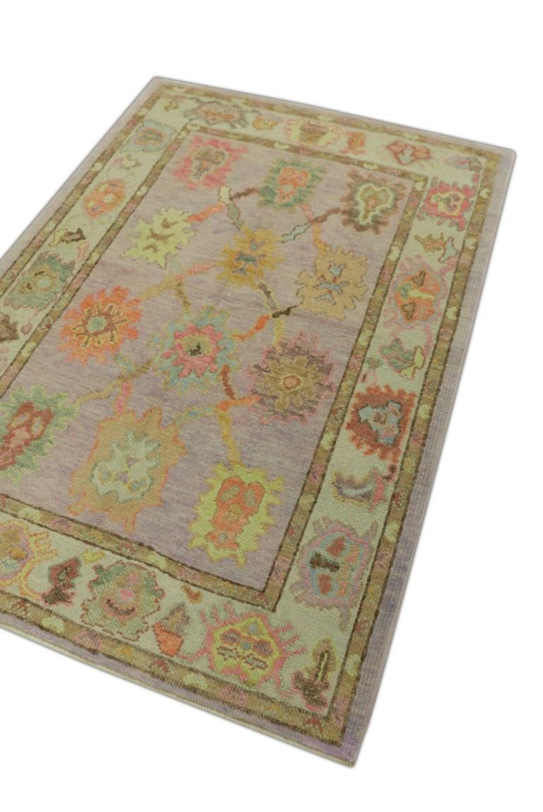 Oushak-Teppich Orientalischer handgeknüpfter türkischer Oushak 4'1