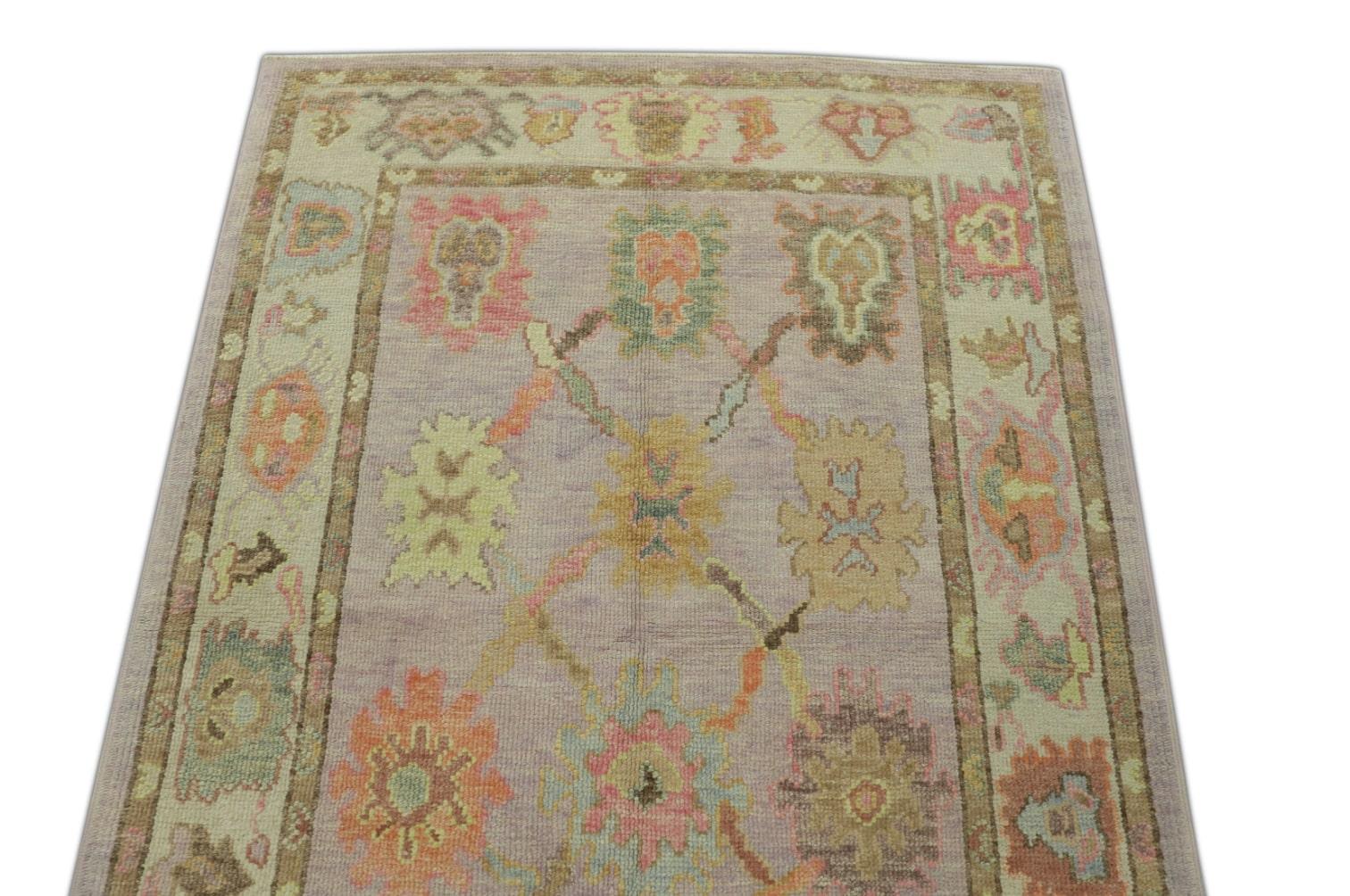 Oushak-Teppich Orientalischer handgeknüpfter türkischer Oushak 4'1