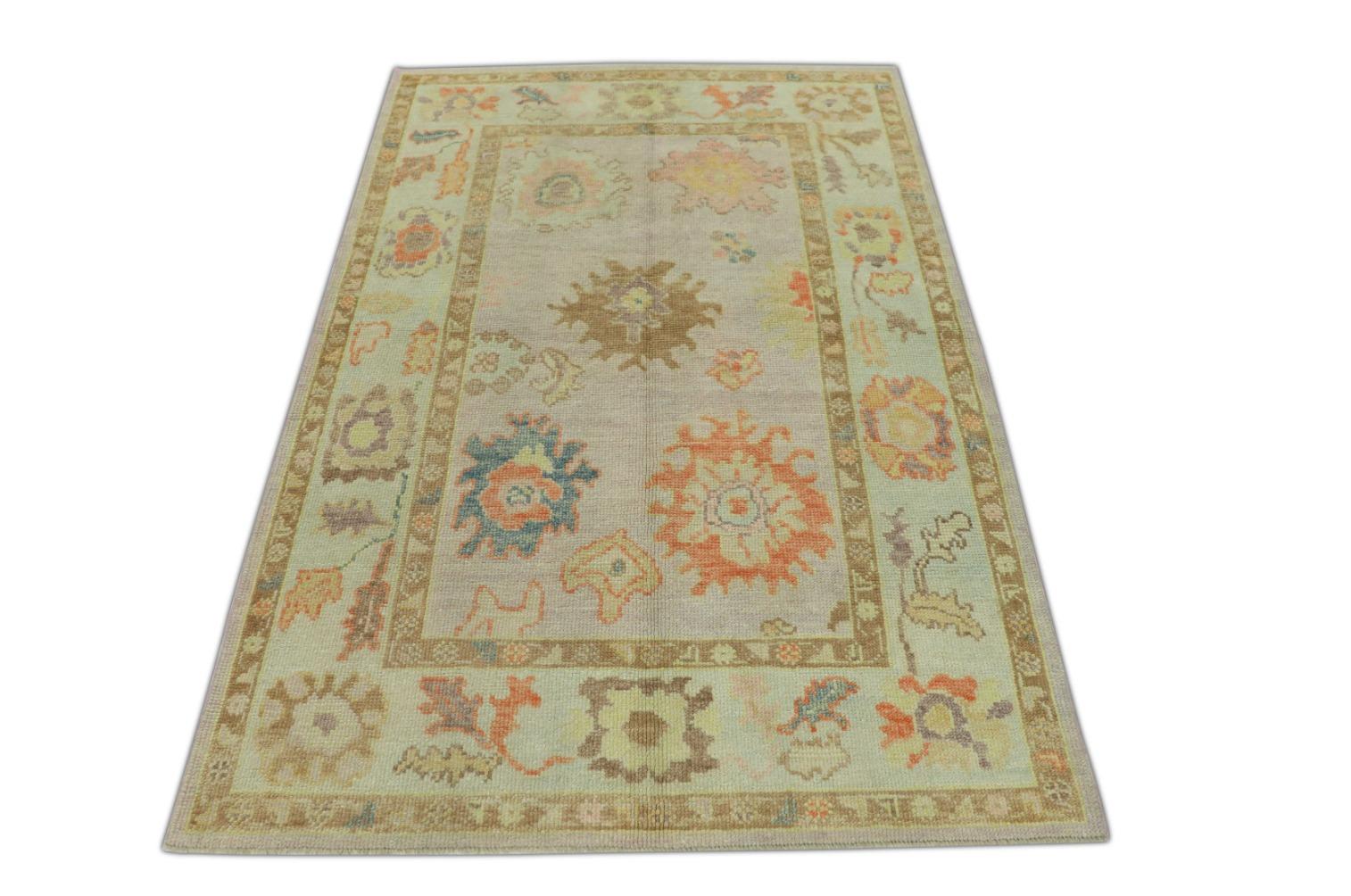 Oushak-Teppich Orientalischer handgeknüpfter türkischer Oushak 4'1