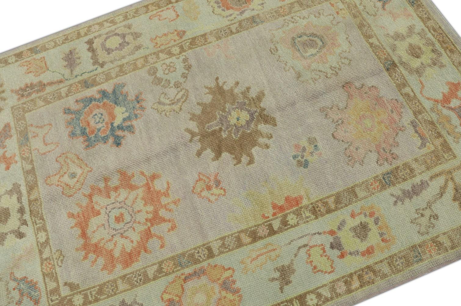 Oushak-Teppich Orientalischer handgeknüpfter türkischer Oushak 4'1