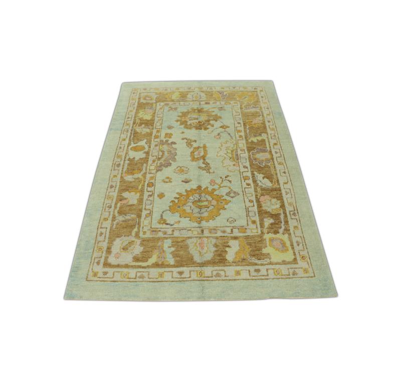 Oushak-Teppich Orientalischer handgeknüpfter türkischer Oushak 4'1