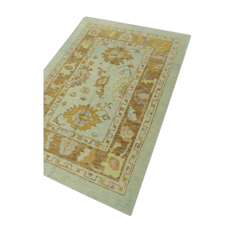 Oushak-Teppich Orientalischer handgeknüpfter türkischer Oushak 4'1