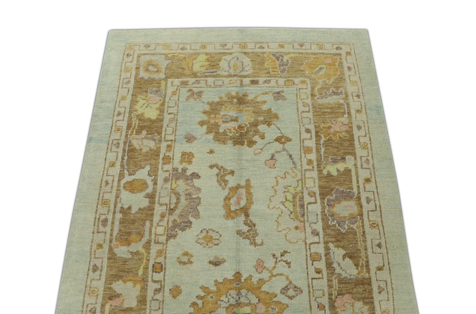 Oushak-Teppich Orientalischer handgeknüpfter türkischer Oushak 4'1