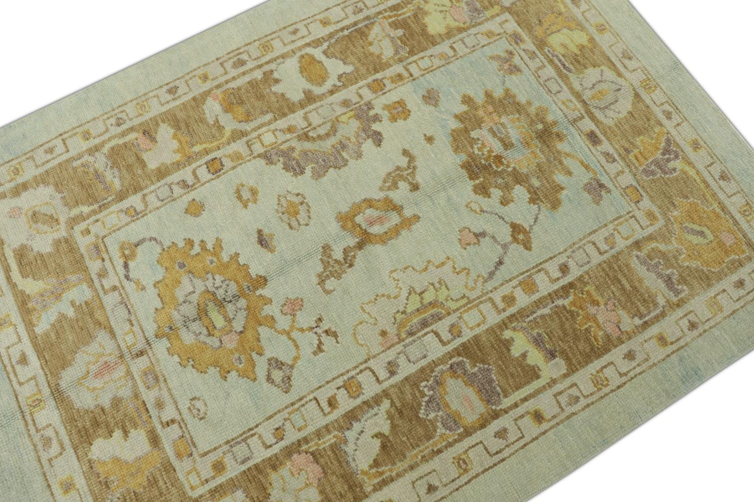 Oushak-Teppich Orientalischer handgeknüpfter türkischer Oushak 4'1