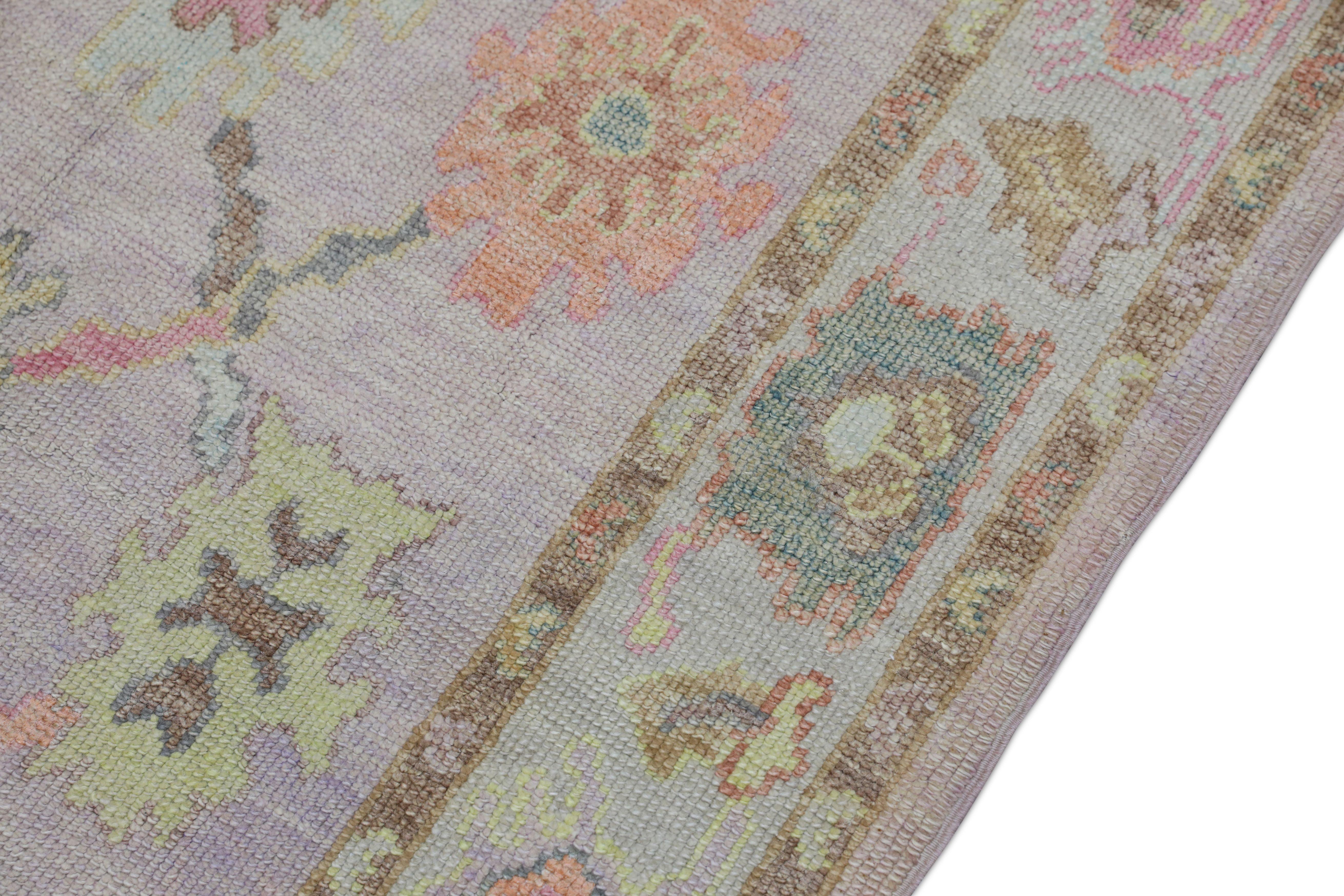 Oushak Rug Oriental Hand Knotted Turkish Oushak 4'1