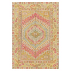 Oushak Rug Oriental Hand Knotted Turkish Oushak 4'11" x 6'11" #545
