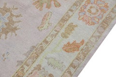 Alfombra Oushak Oriental Anudada a Mano Turca Oushak 4'11" x 6'7" #2791