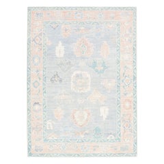 Oushak-Teppich Orientalischer handgeknüpfter türkischer Oushak 4'11" x 7' #2611
