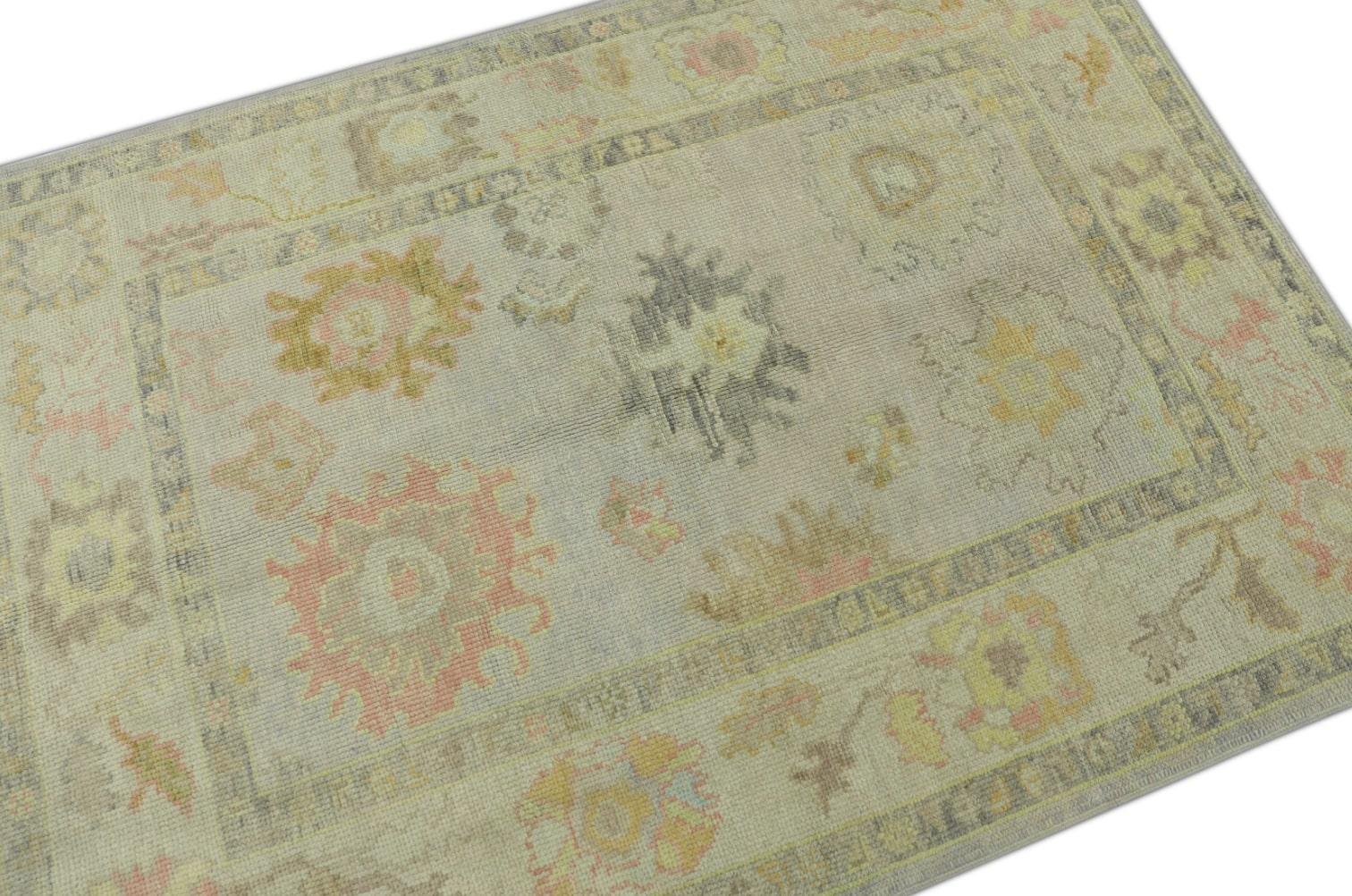 Oushak-Teppich Orientalischer handgeknüpfter türkischer Oushak 4'2