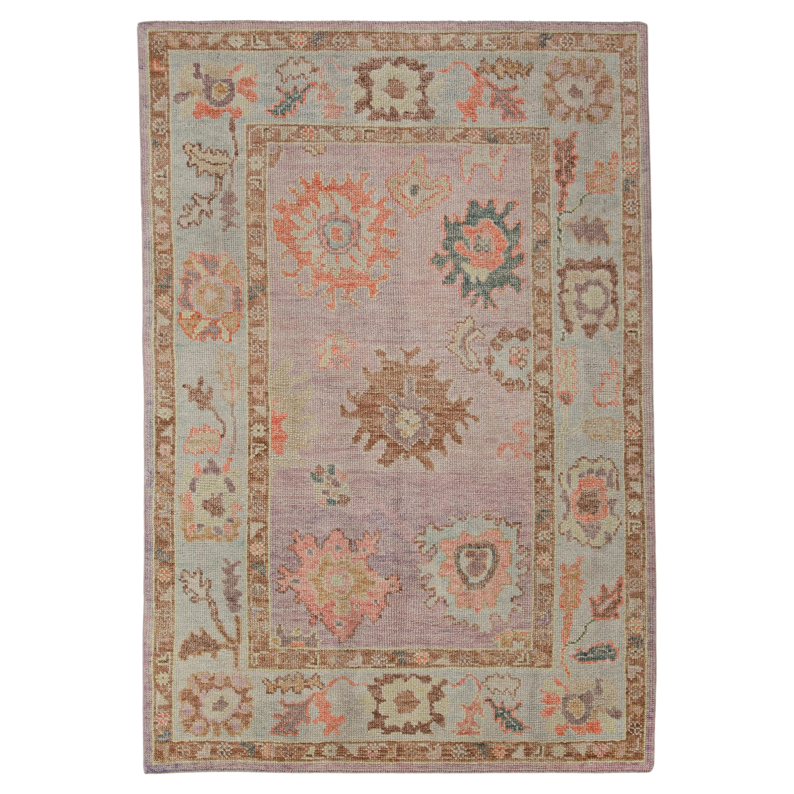 Oushak Rug Oriental Hand Knotted Turkish Oushak 4'2" x 6'1" #2327